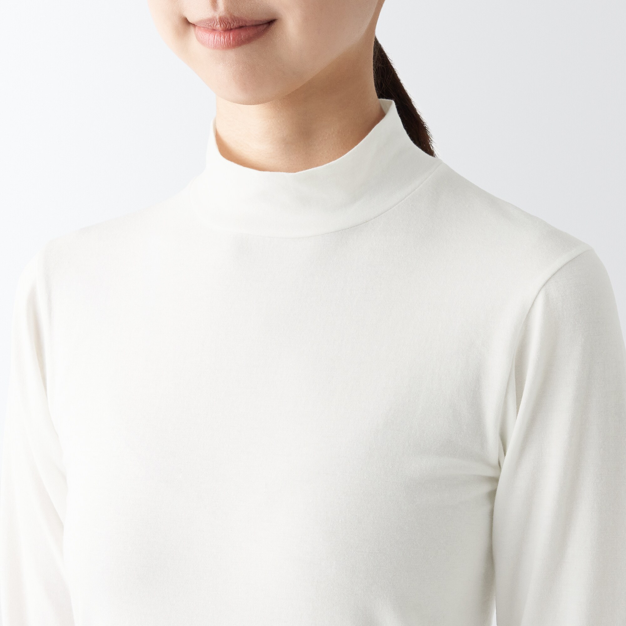 あったか綿　ハイネック長袖Ｔシャツ