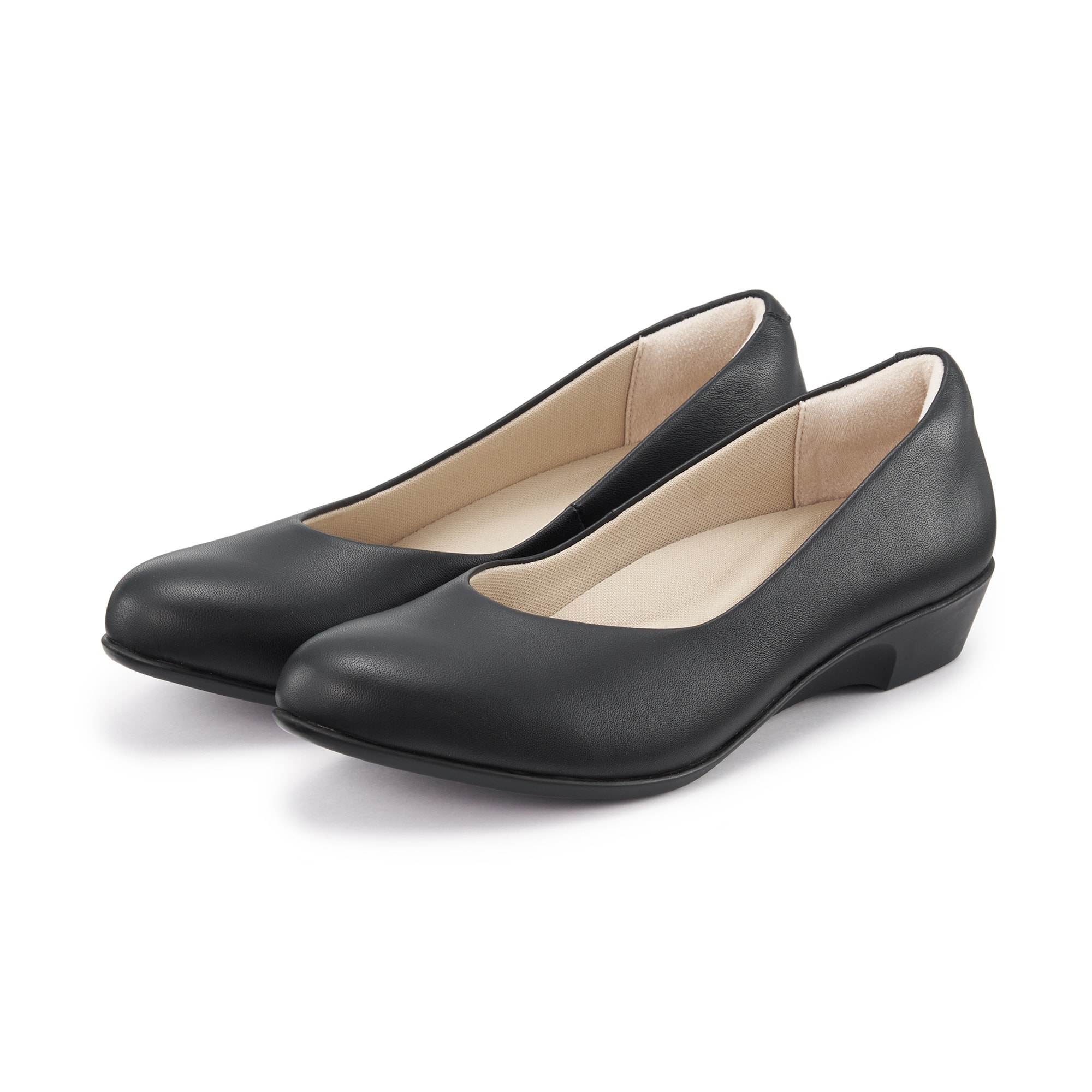 疲れにくい　レザーパンプス