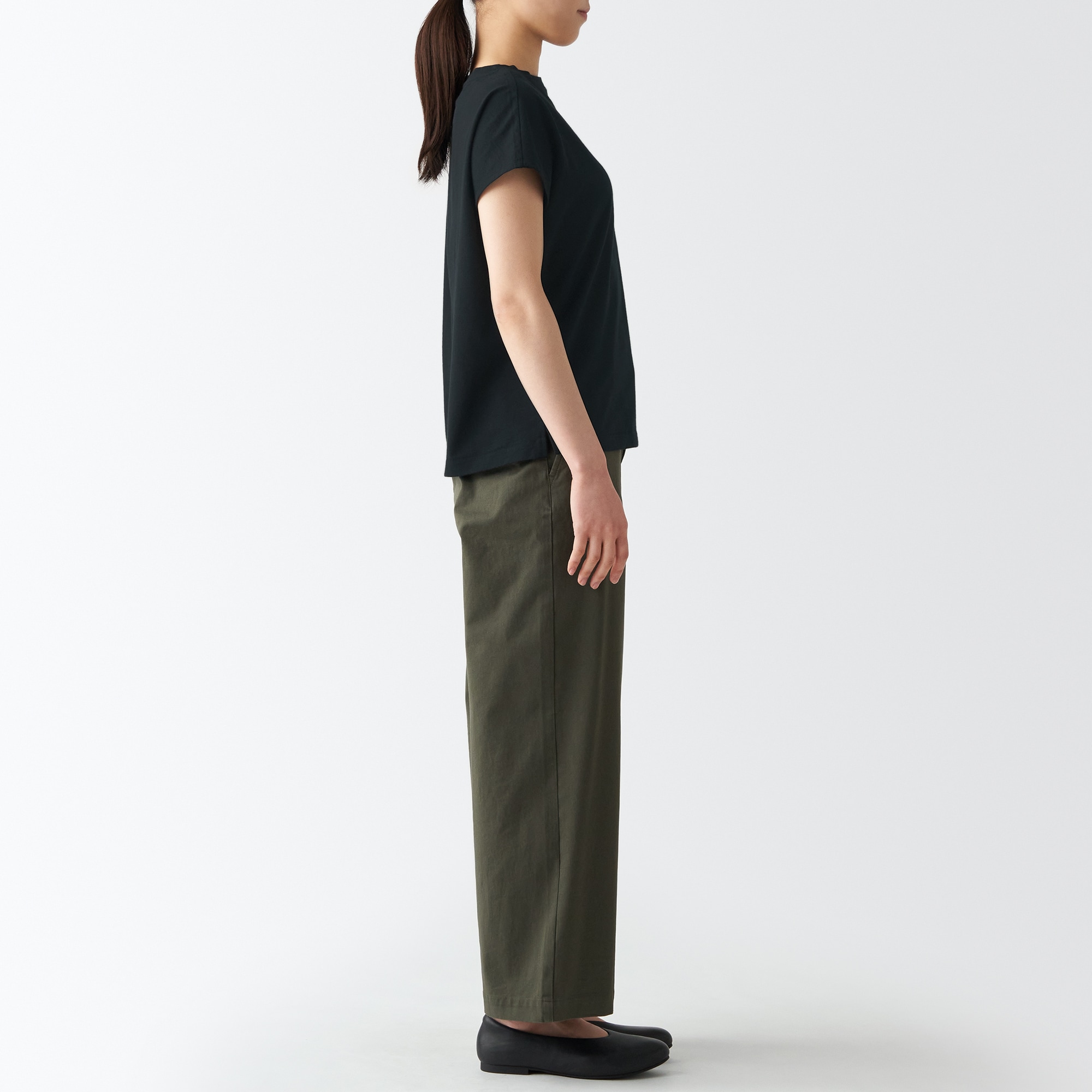 ムラ糸天竺編みフレンチスリーブＴシャツ