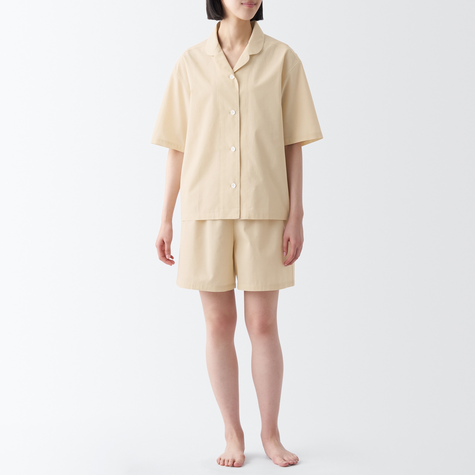 綿ブロード　半袖パジャマ