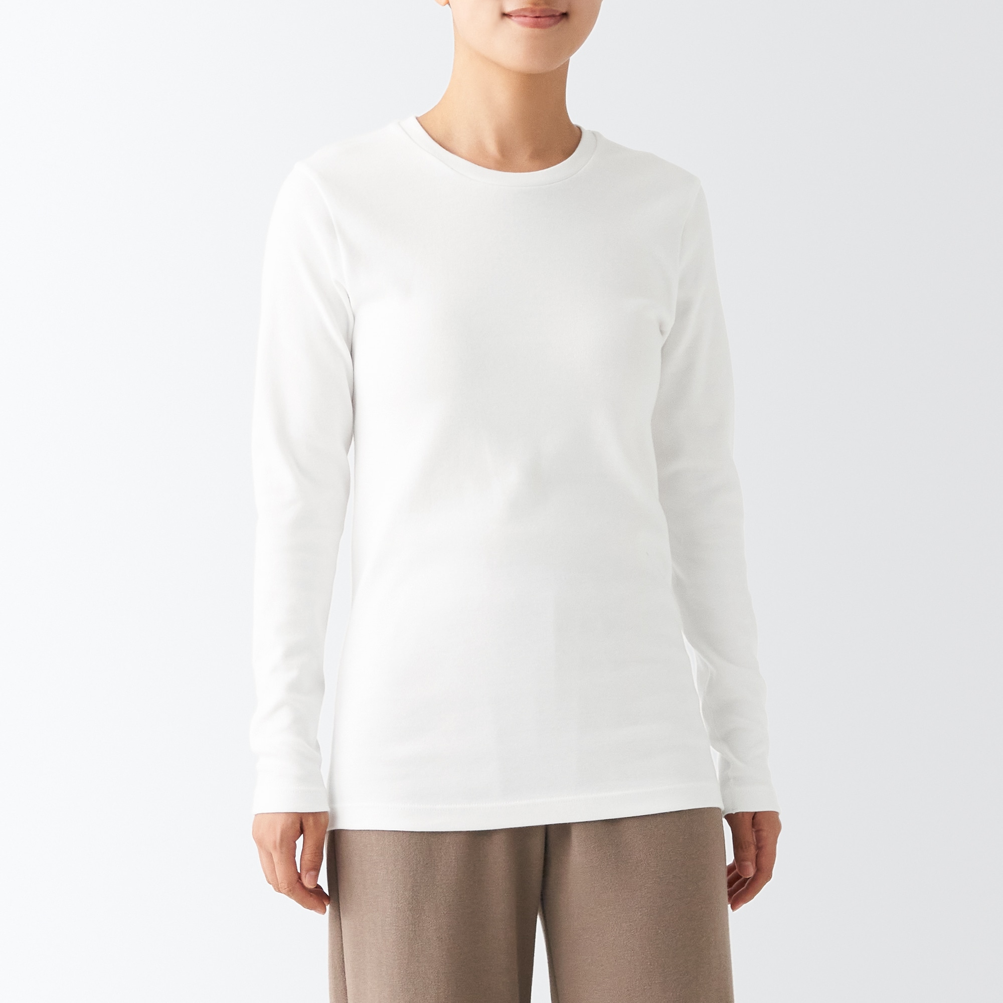 あったか綿　ウール　長袖Ｔシャツ