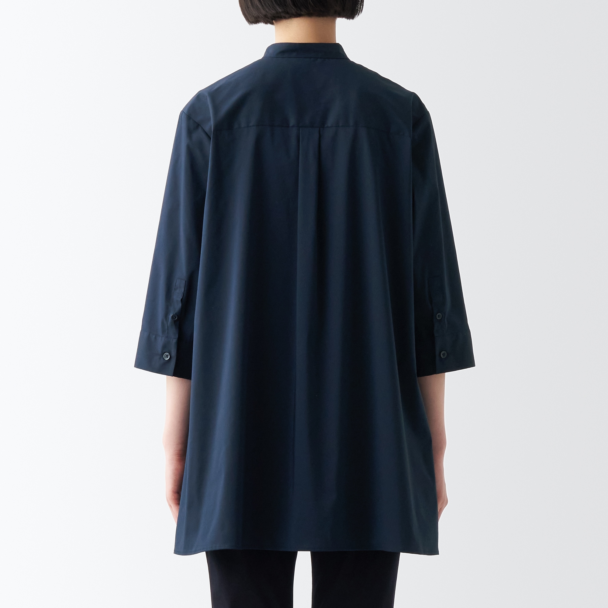 コットン混サテンチュニック