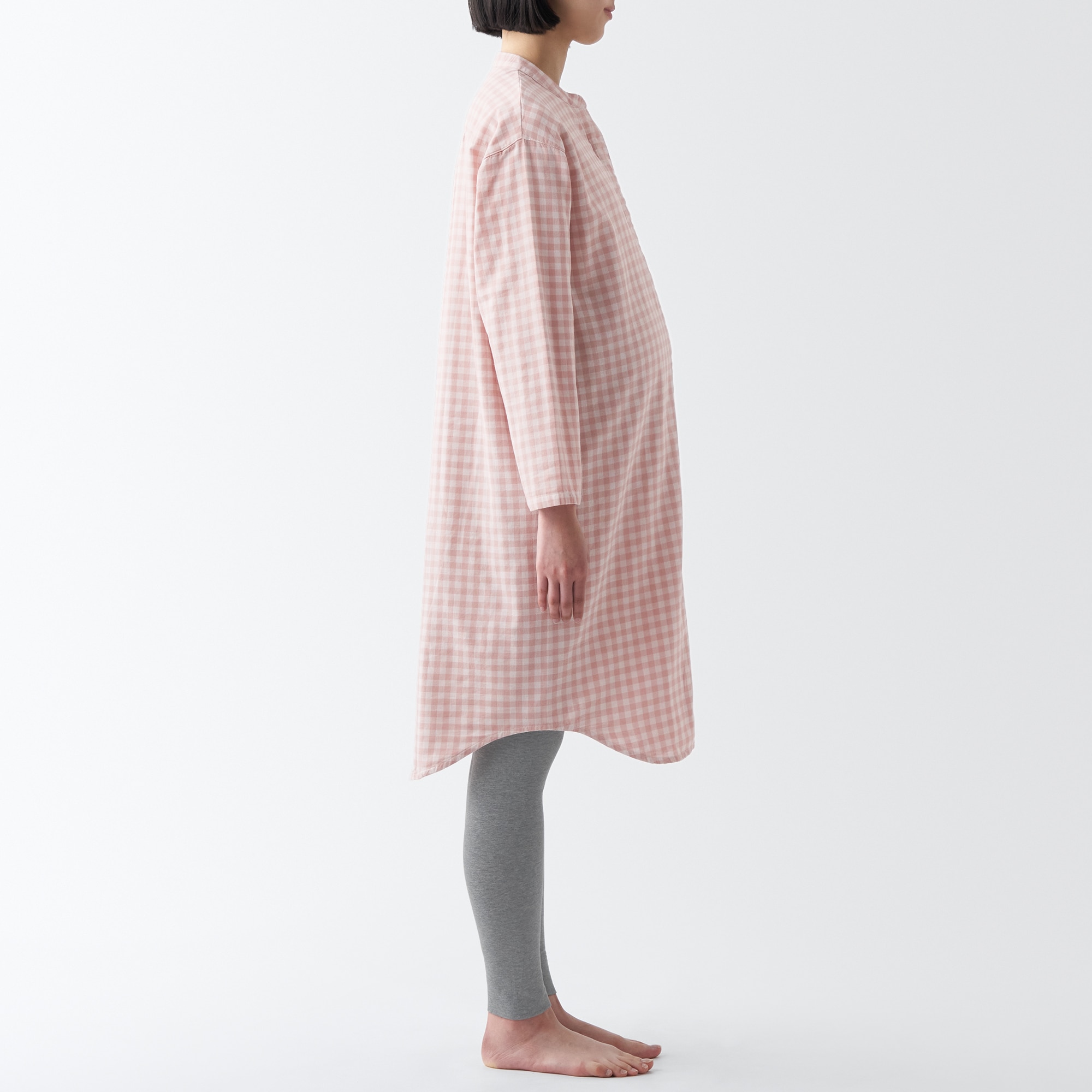 脇に縫い目のない　二重ガーゼパジャマ（マタニティ）