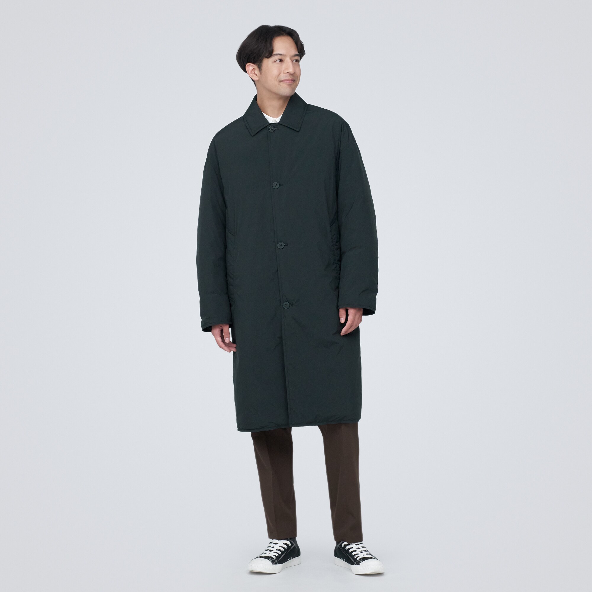 軽量ダウンステンカラーコート（帯電防止裏地）