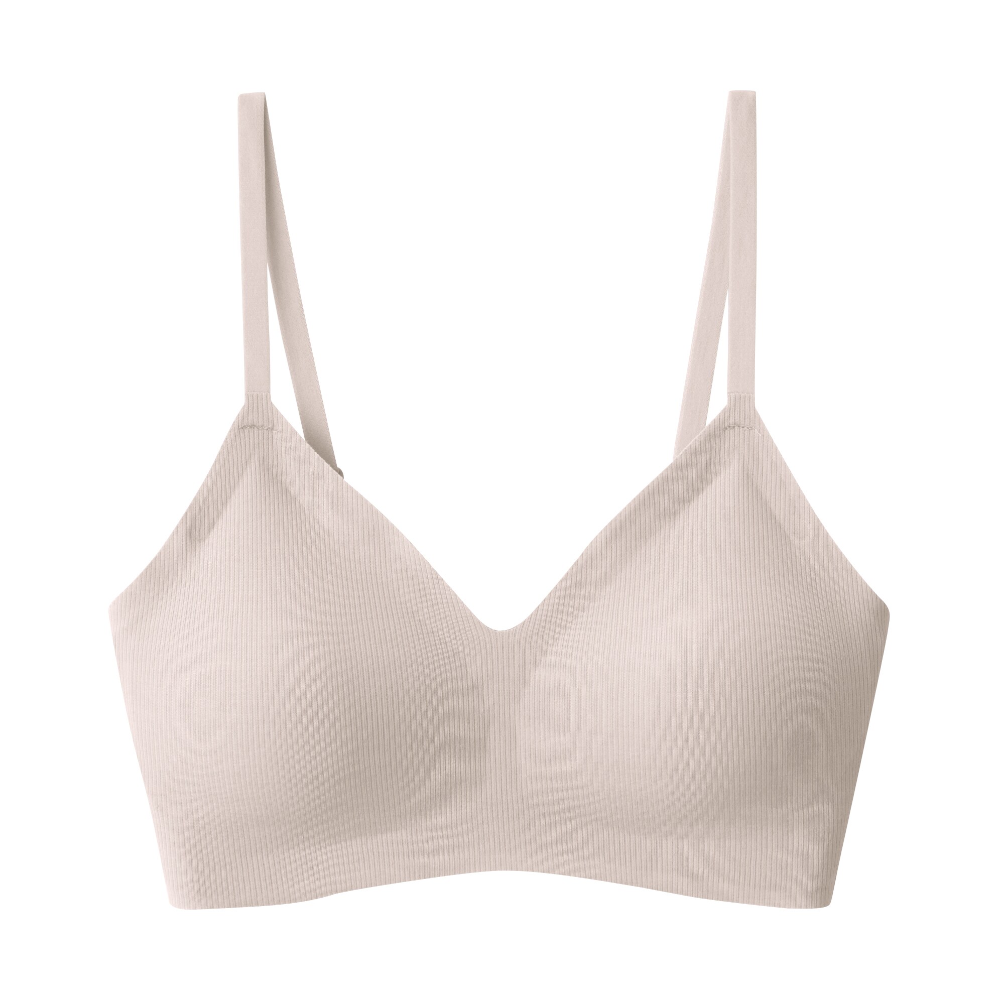 肌あたりがやさしいリブブラジャー