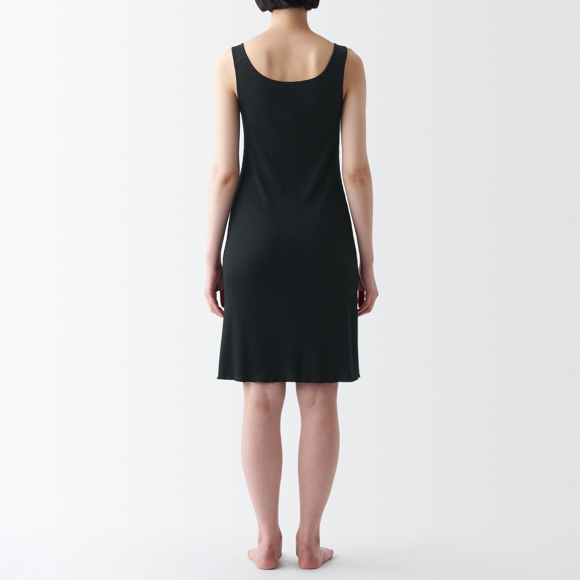 なめらかリブブラタンクトップワンピース