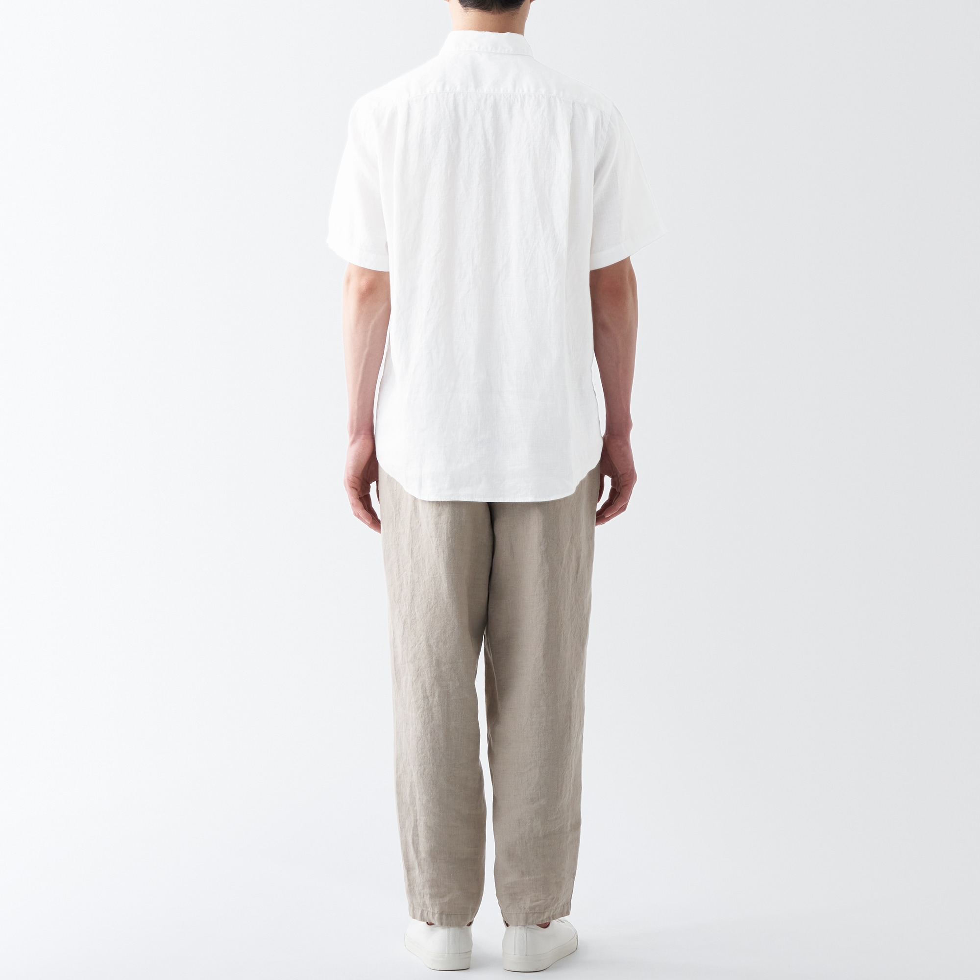 ヘンプ洗いざらし半袖シャツ