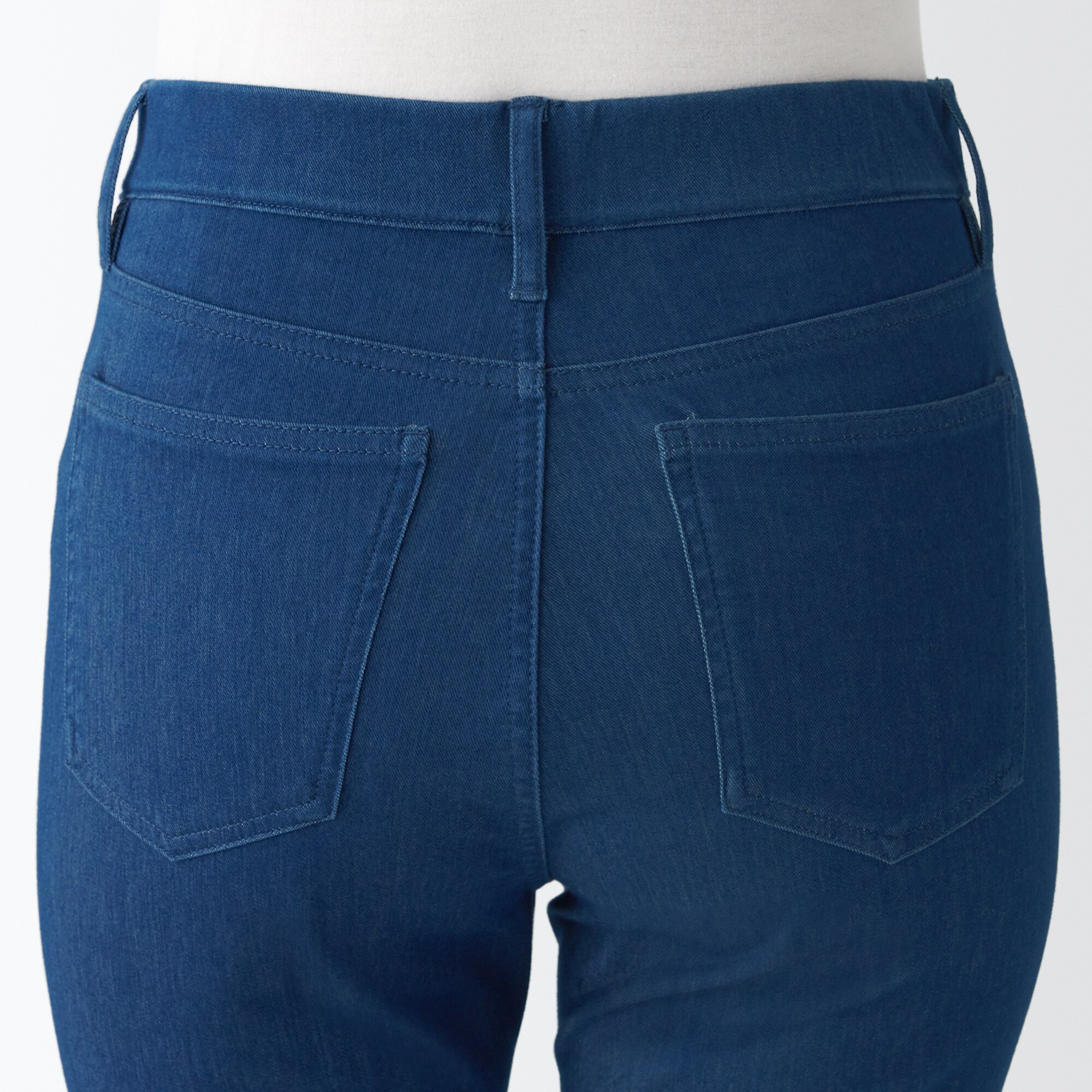 涼感ストレッチデニムクロップドレギンスパンツ