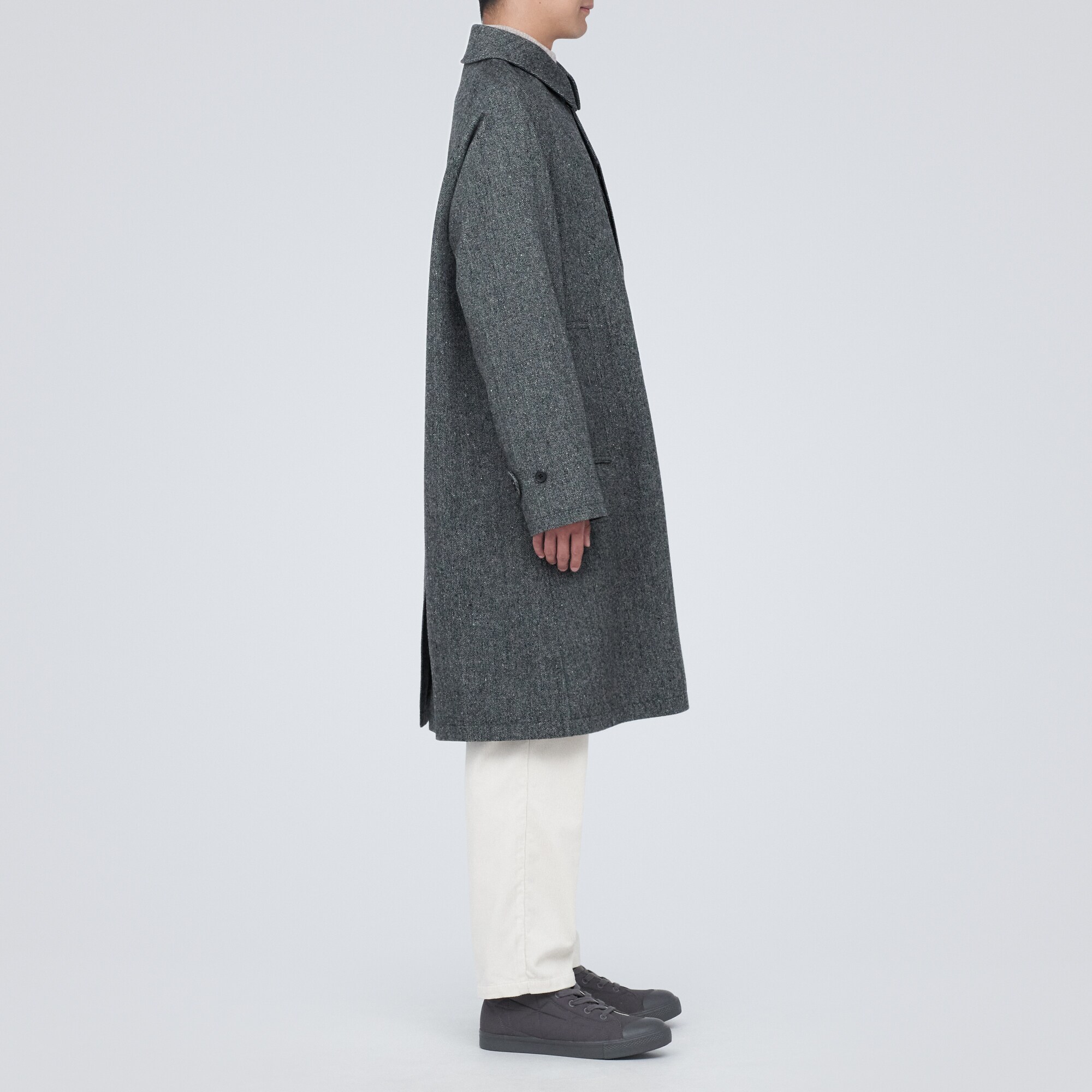 再生ウール混コート