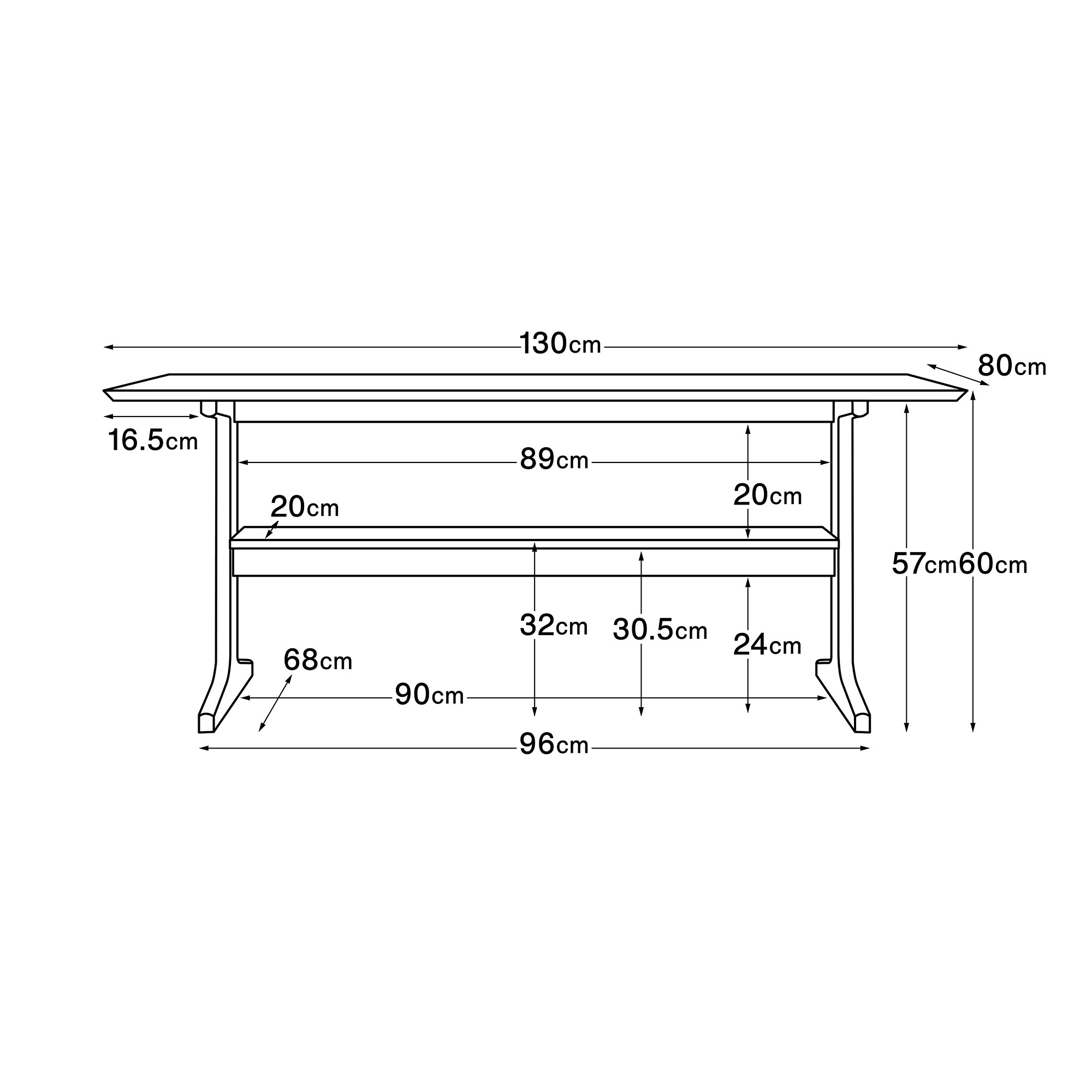 リビングでもダイニングでもつかえるテーブル・４・オーク材