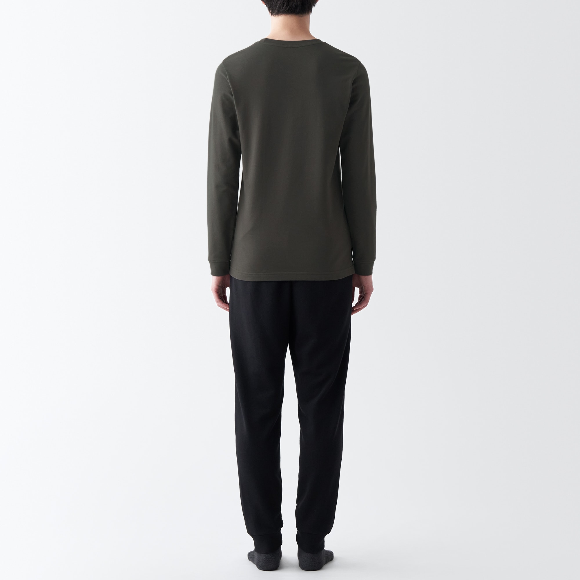 あったか綿　厚手　クルーネック長袖Ｔシャツ