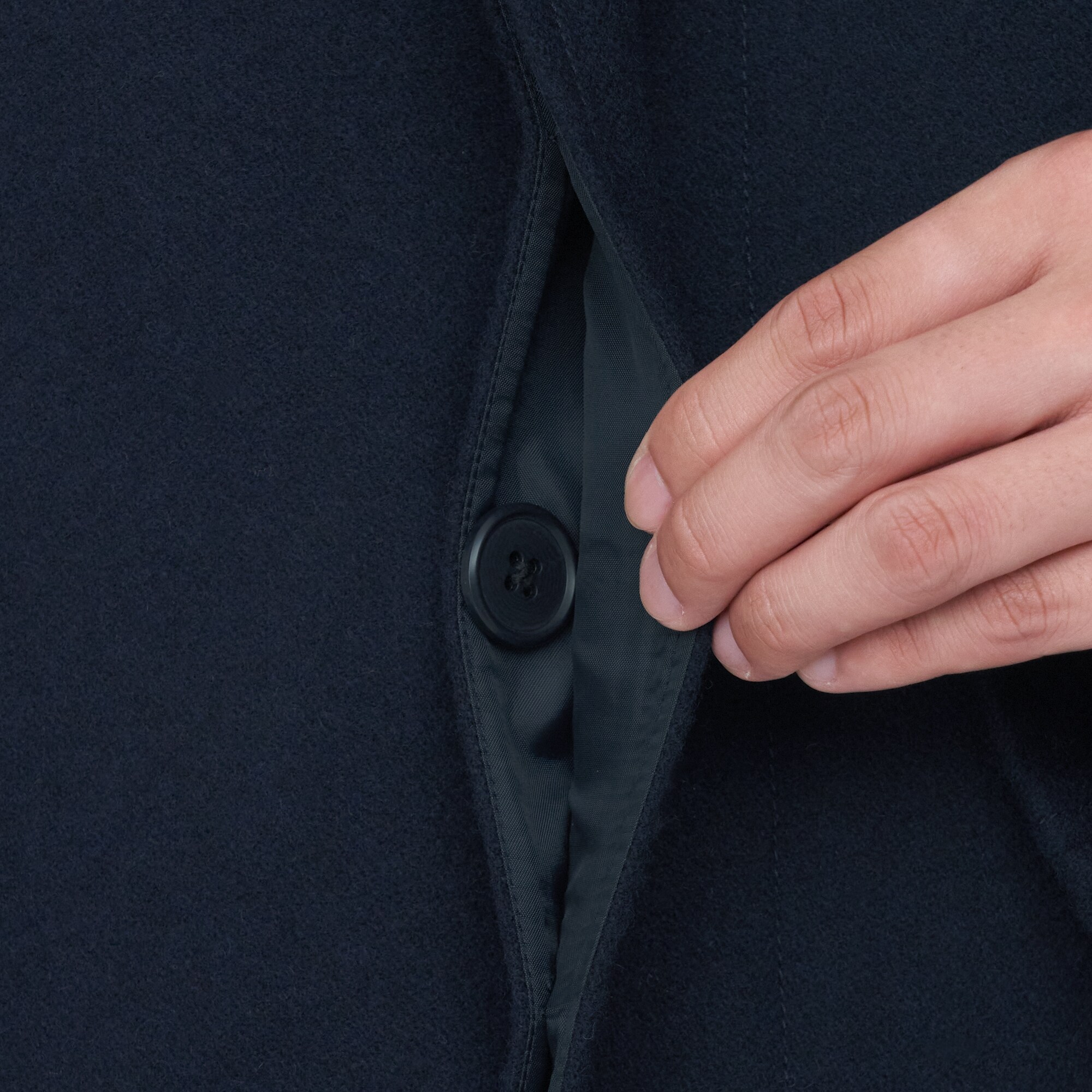 再生ウール混コート