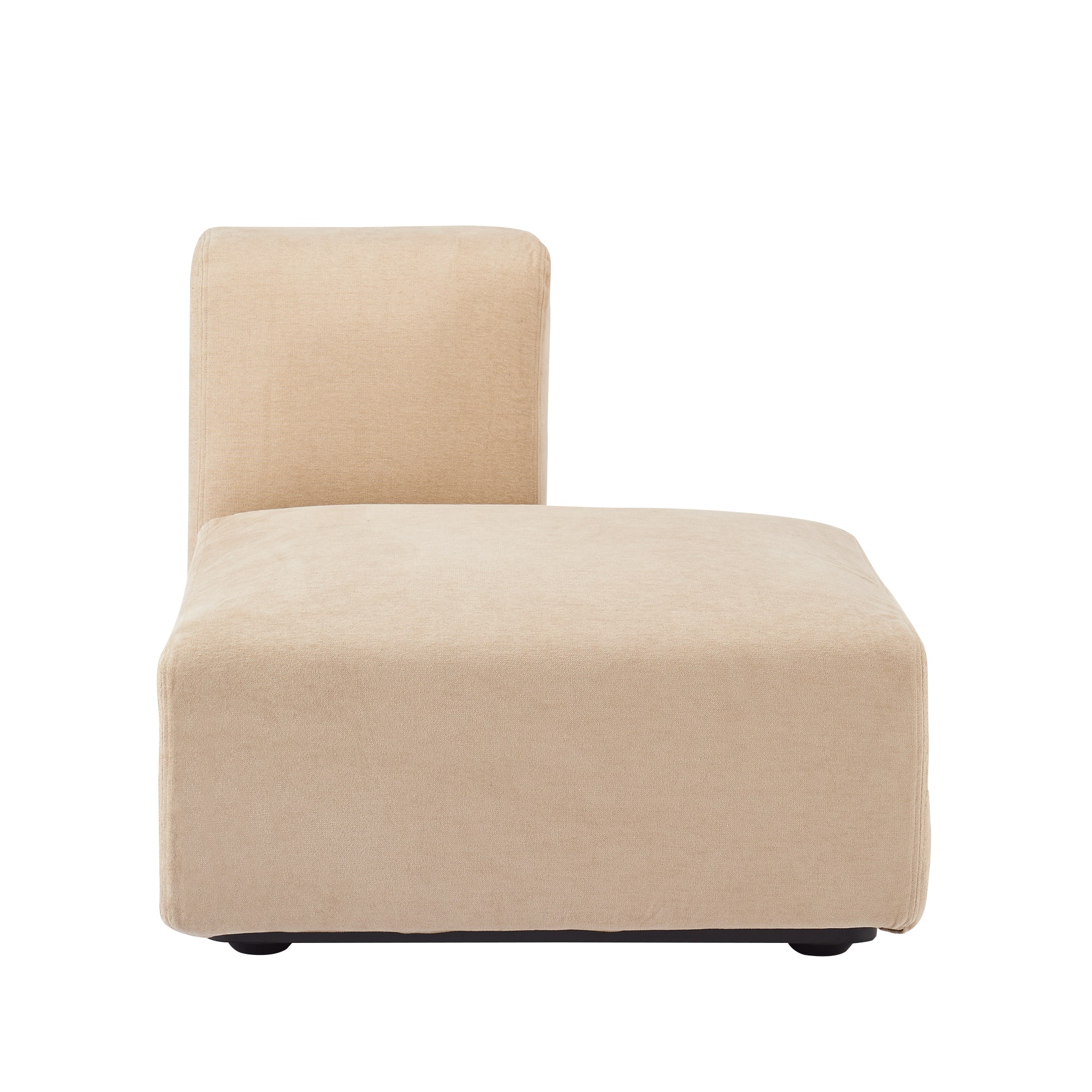 【カバー】綿シェニールユニットソファ・ハーフバックレスト・大用カバー／ライトグレー