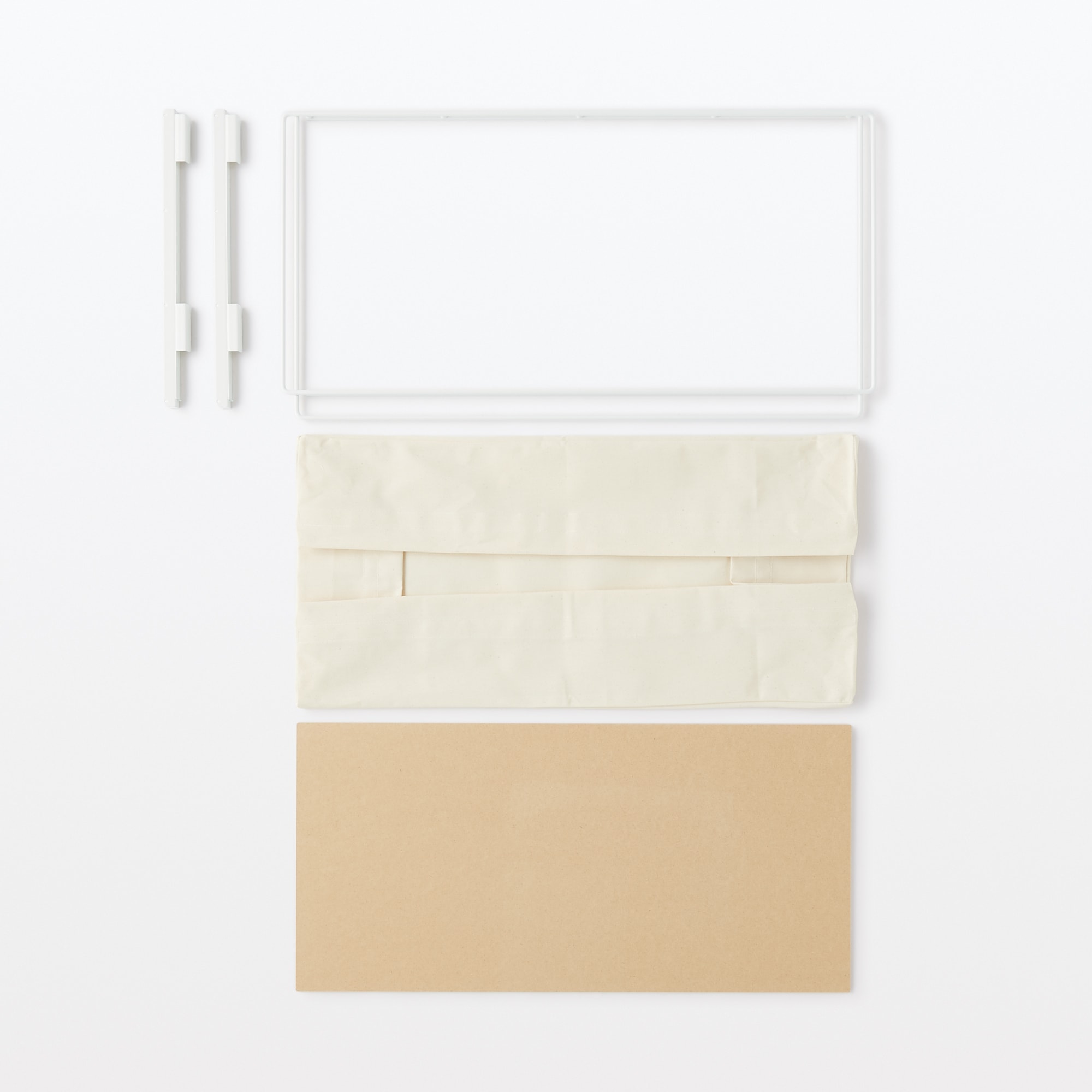 スチールユニットシェルフ・追加用帆布バスケット・ライトグレー