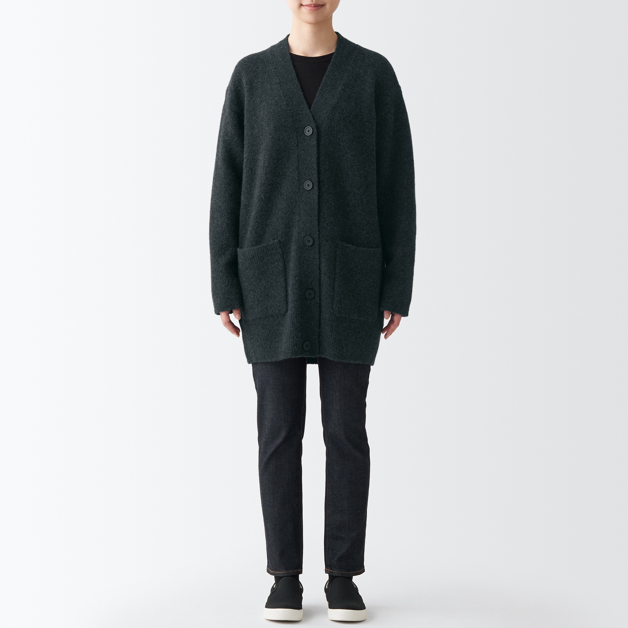 ヤク混Ｖネックカーディガン