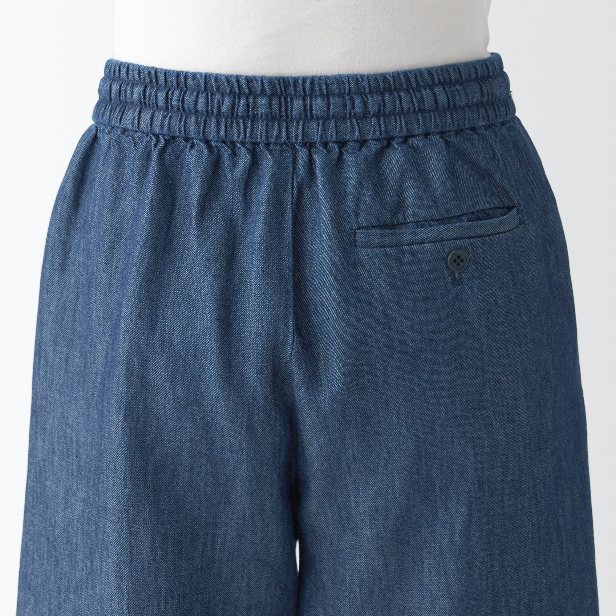 ラミーコットンデニムワイドパンツ（婦人）