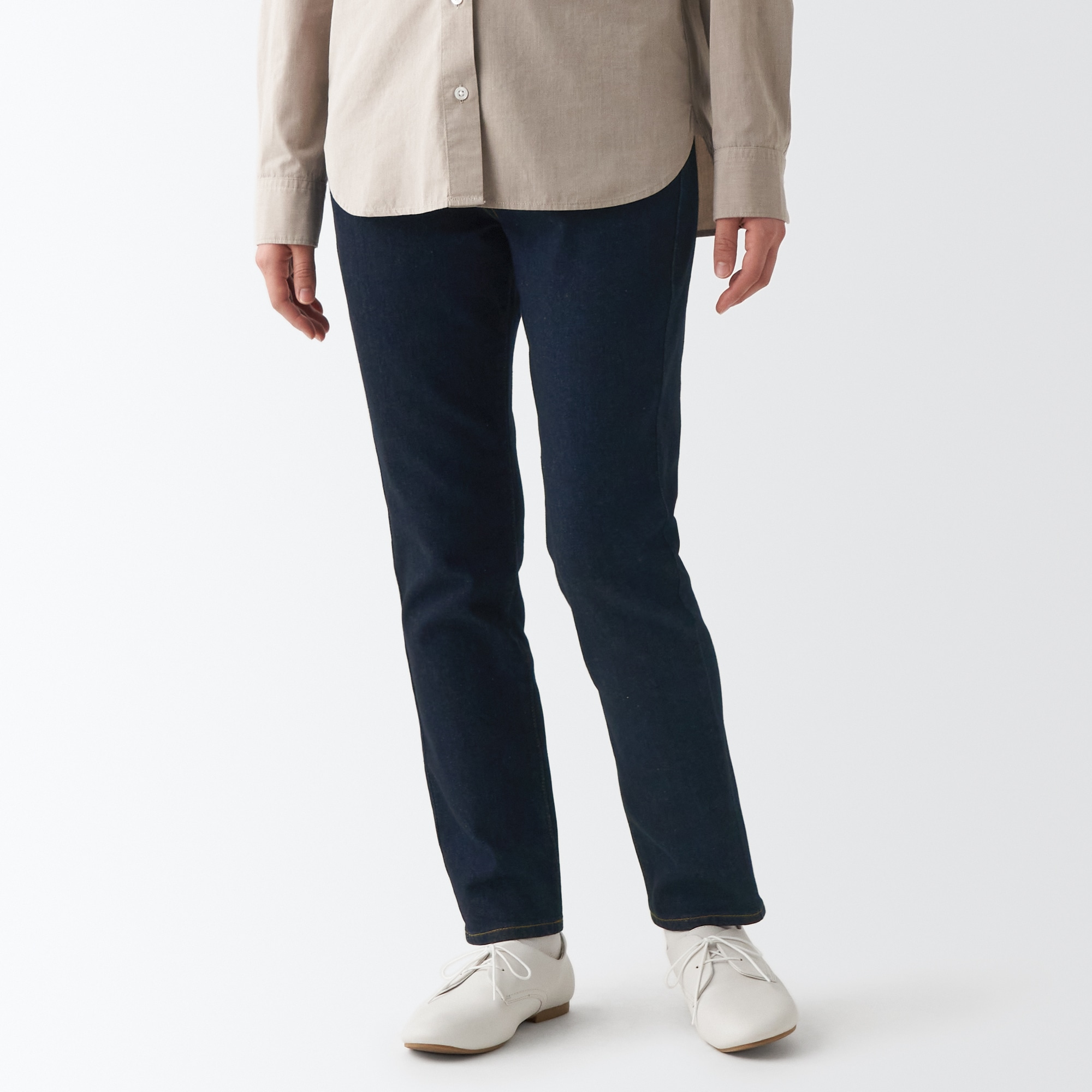 【スリム】ストレッチデニムパンツ（股下７０ｃｍ）