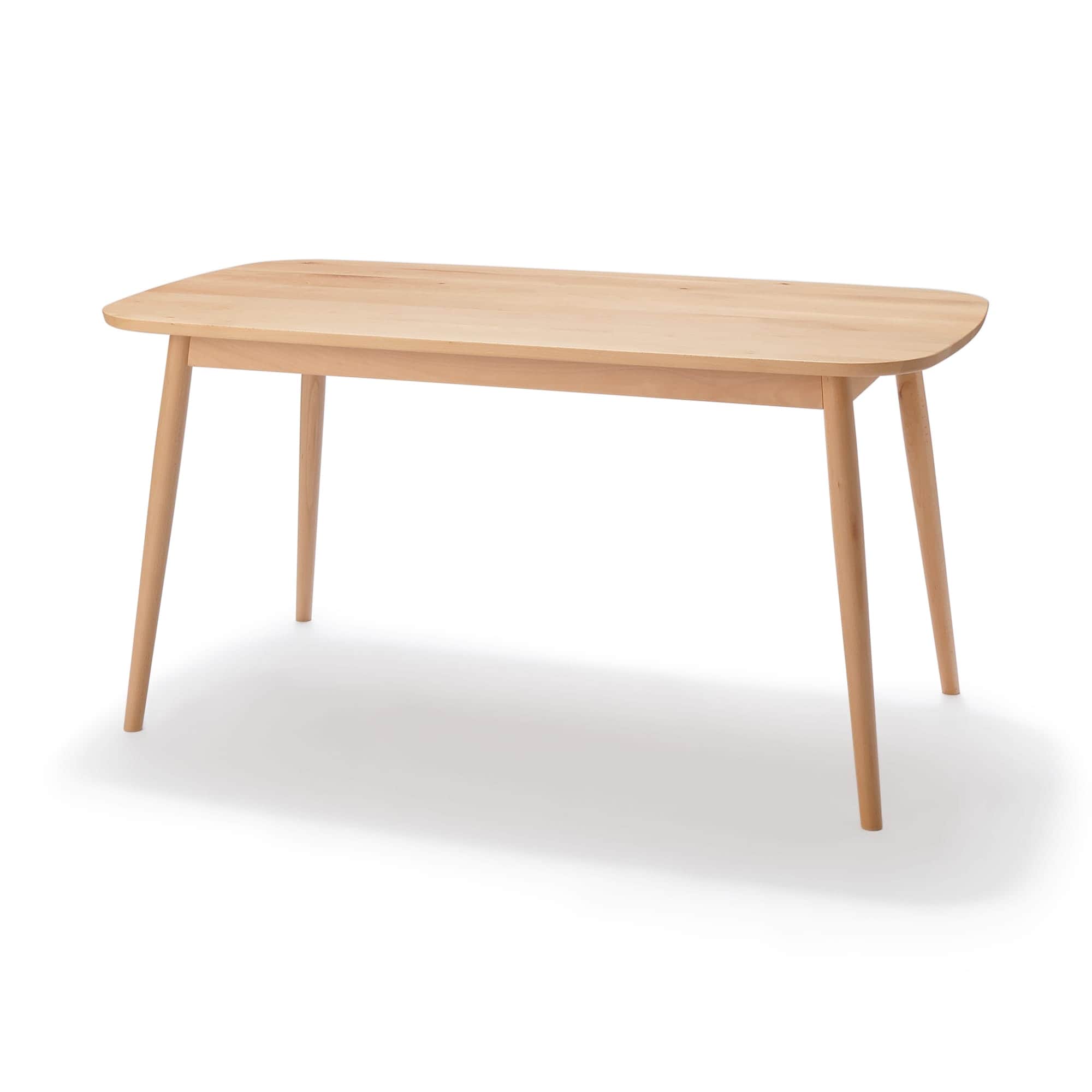 ブナ材テーブル　丸脚　幅１５０ｃｍ