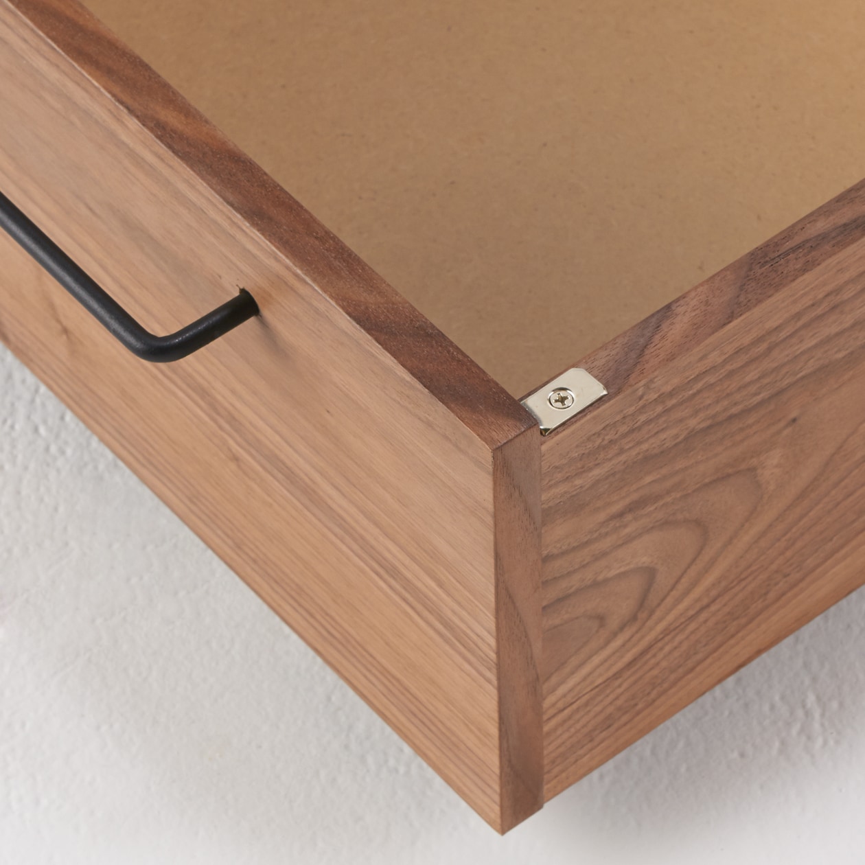 ベッドフレーム下収納・ウォールナット材／幅８０×奥行９０．５×高さ１９ｃｍ