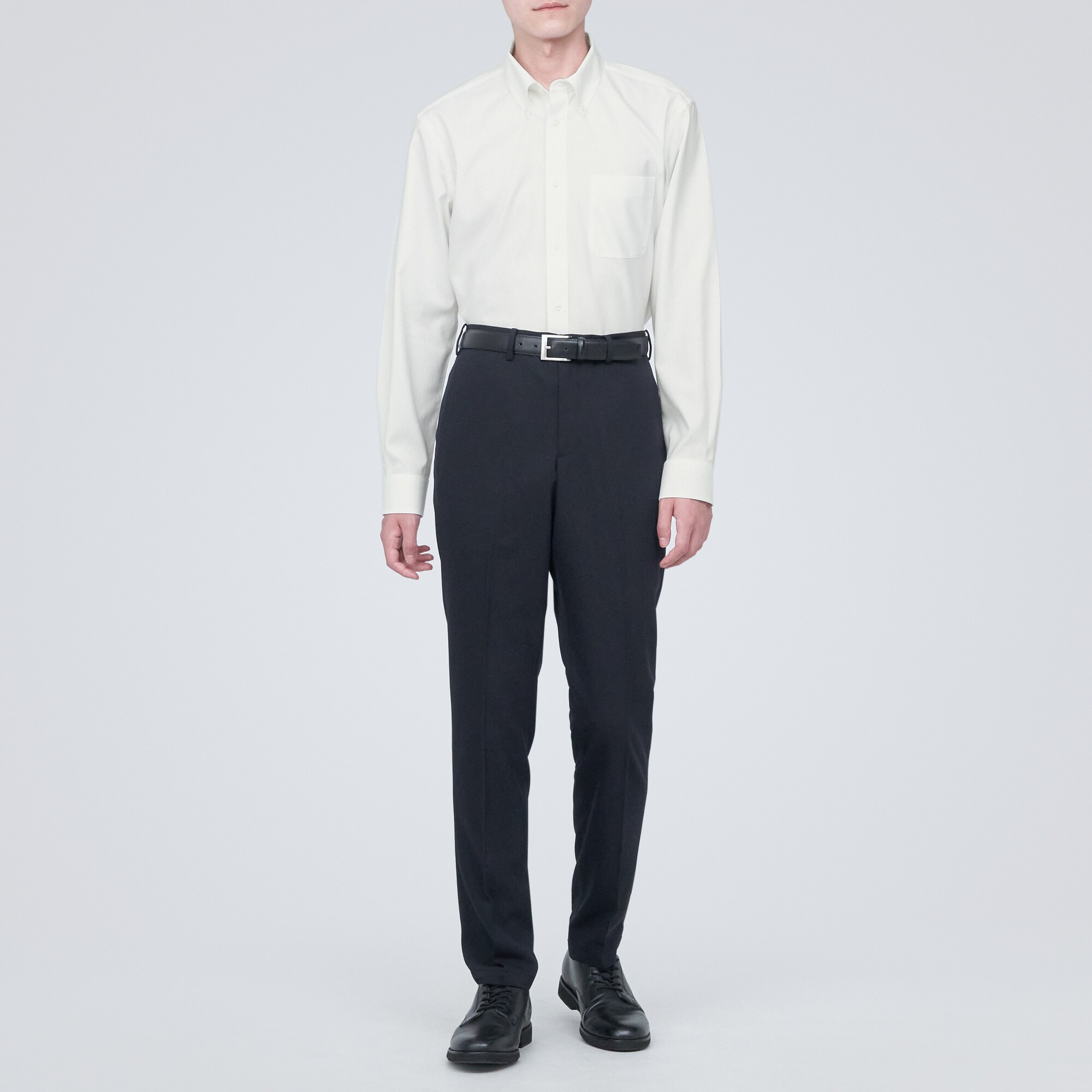 ノンアイロンビジネスボタンダウン長袖シャツ