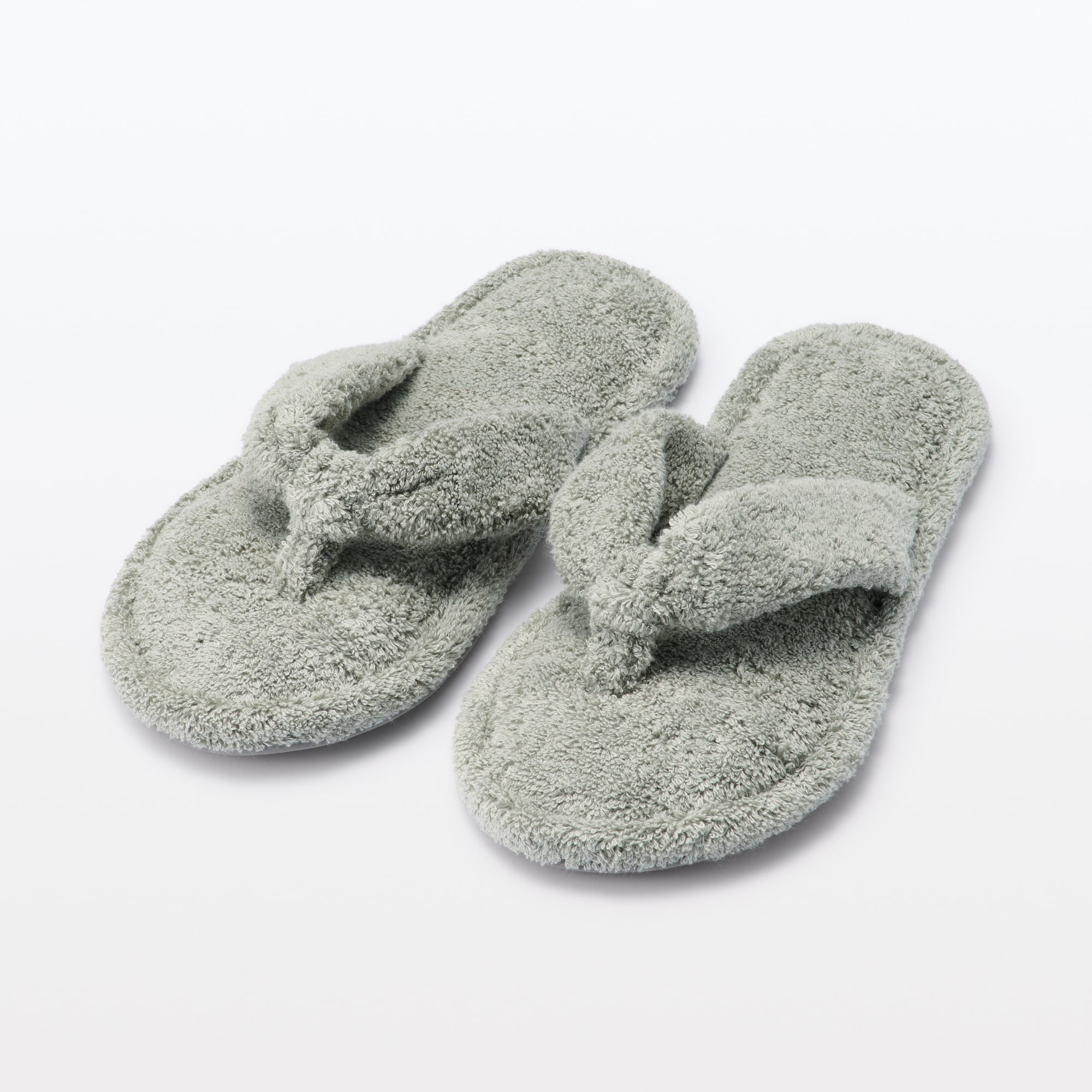 洗える綿パイルスリッパ・鼻緒　Ｍ～ＸＬ