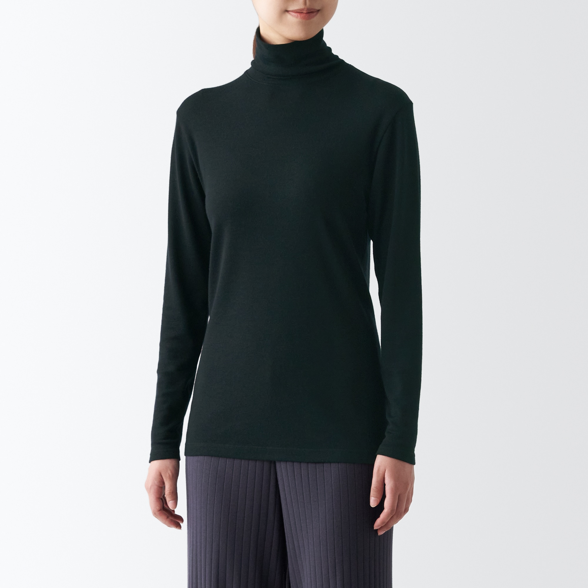 ウールタートルネック長袖Ｔシャツ