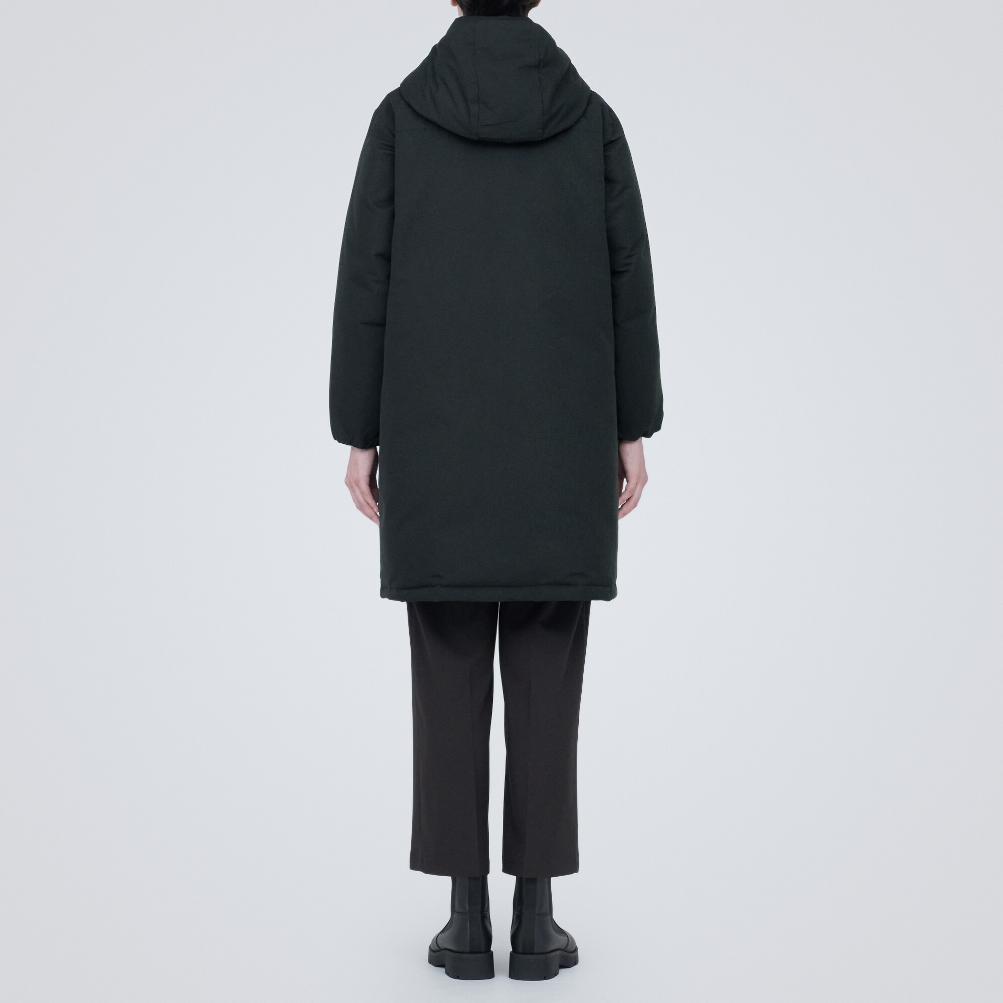 撥水フード付きダウンコート