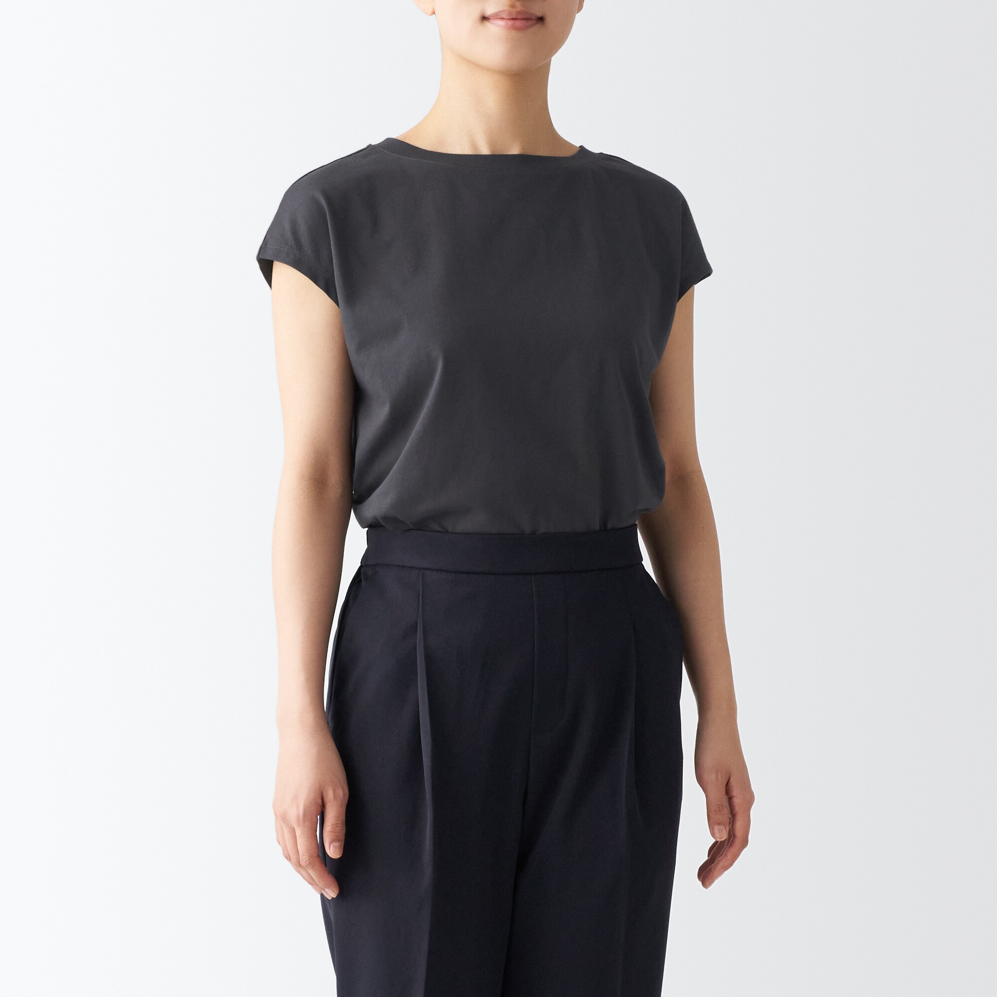 天竺編みフレンチスリーブＴシャツ