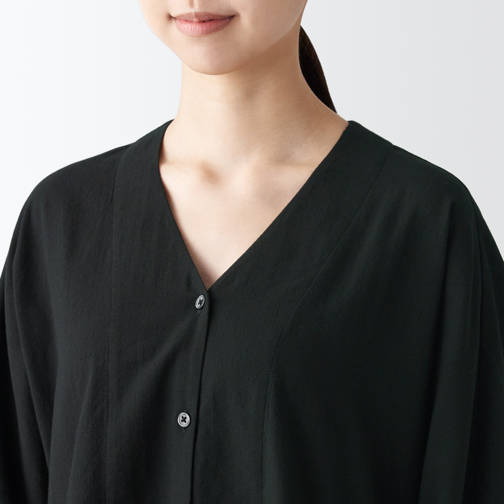 インドの手紡ぎ手織りチュニック（婦人）