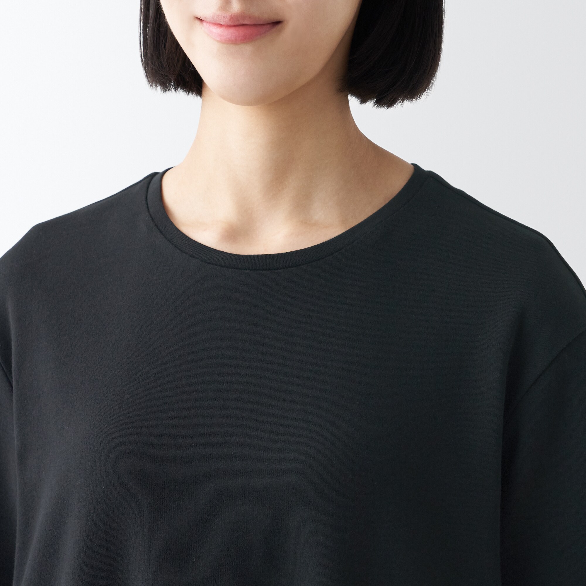 スムース編み半袖ワンピース