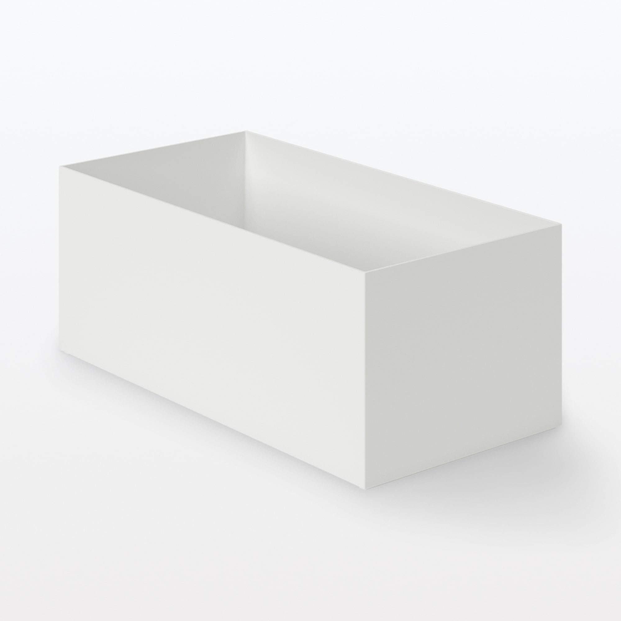 【ホワイトグレー】ポリプロピレンファイルボックス・スタンダードワイド・１／２　約幅１５ｃｍ