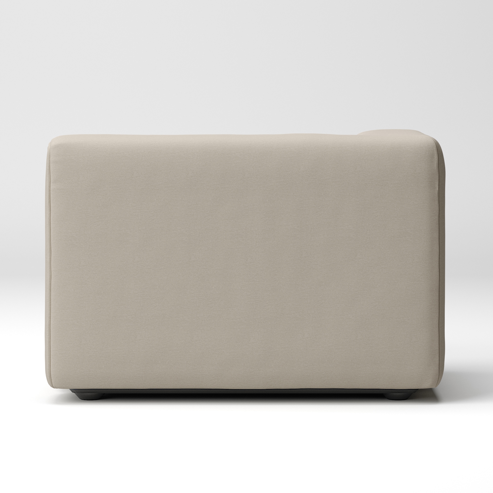 【カバー】洗いざらしの綿帆布ユニットソファ・ハーフアーム・大（右）用カバー／生成