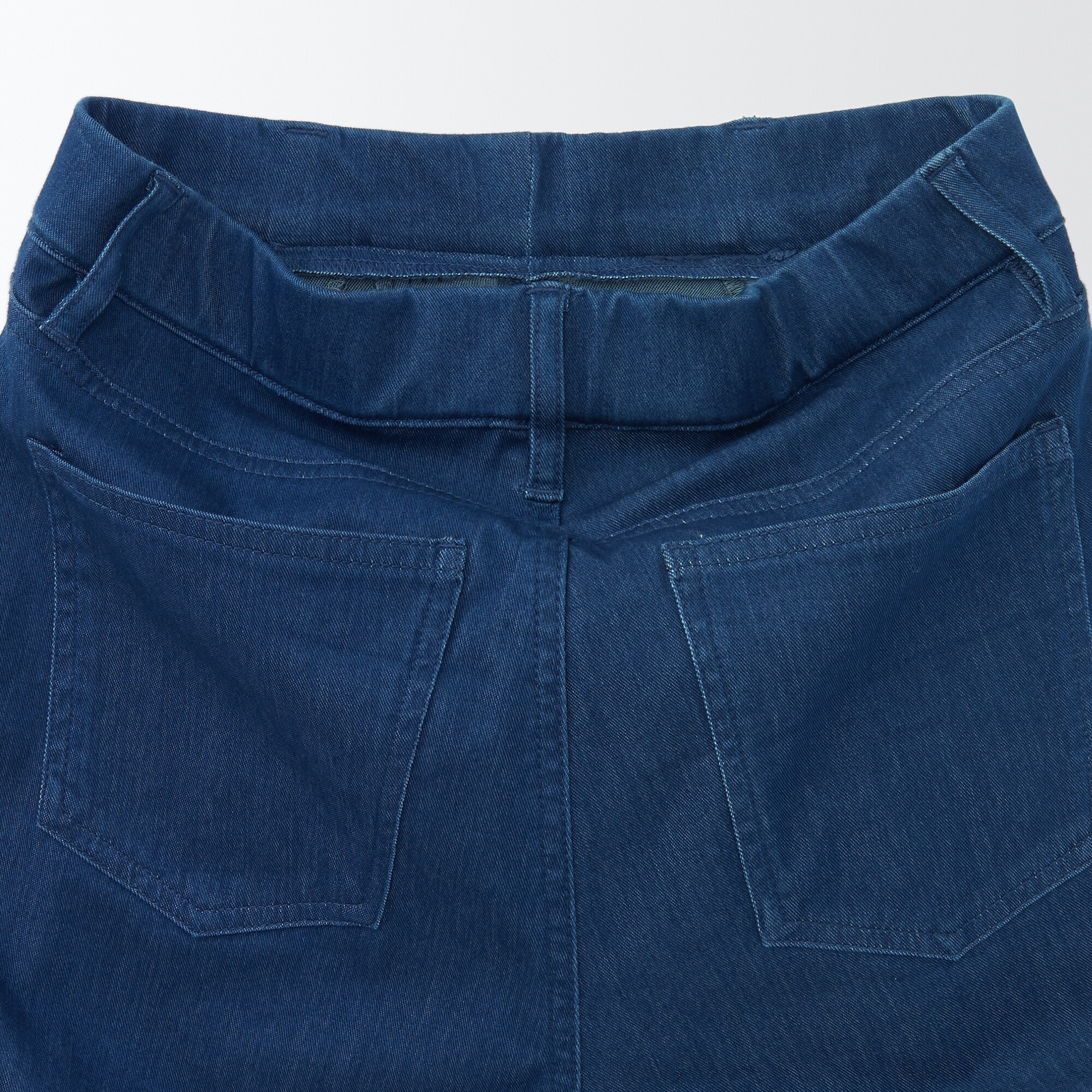 涼感ストレッチデニムクロップドレギンスパンツ