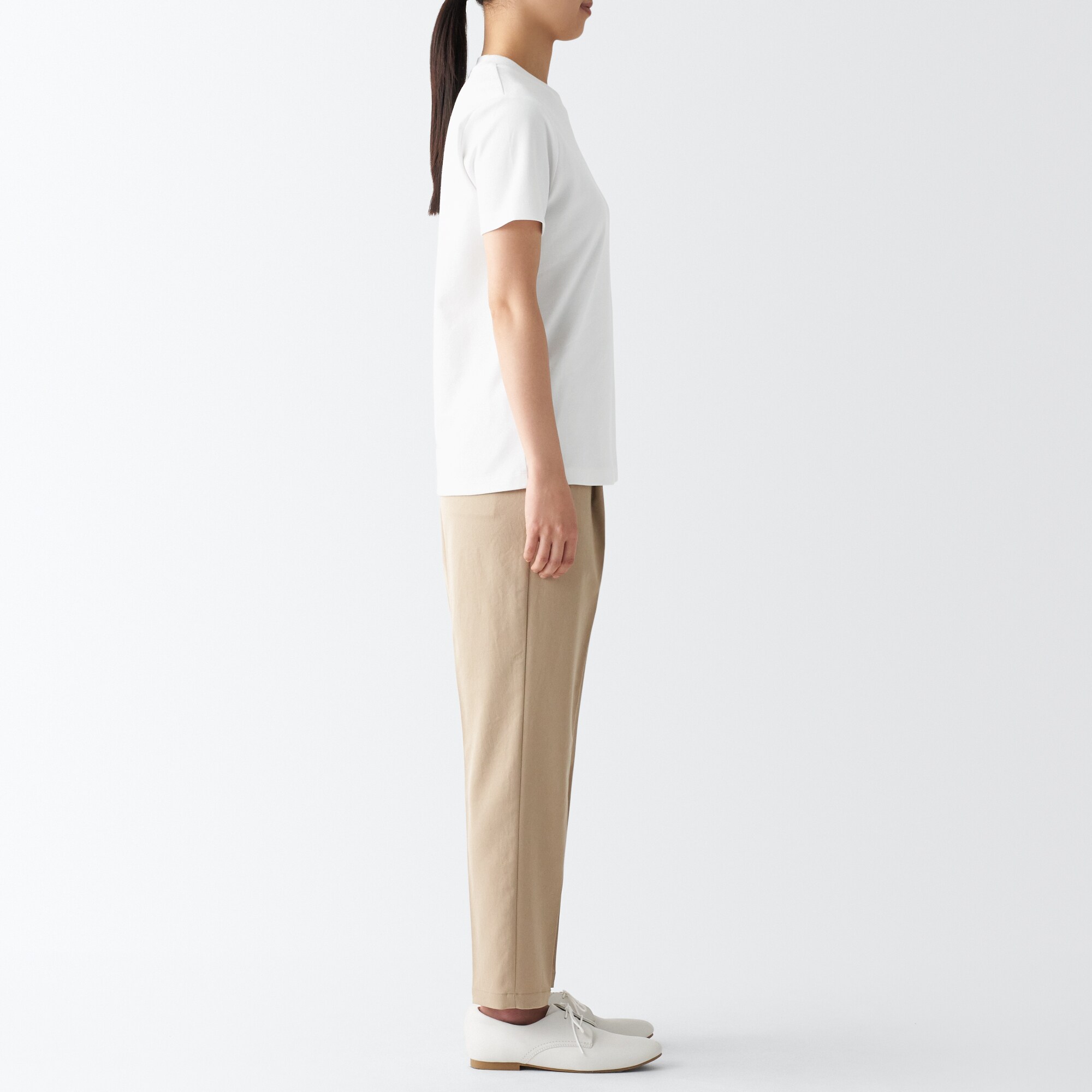 スムース編みクルーネック半袖Ｔシャツ