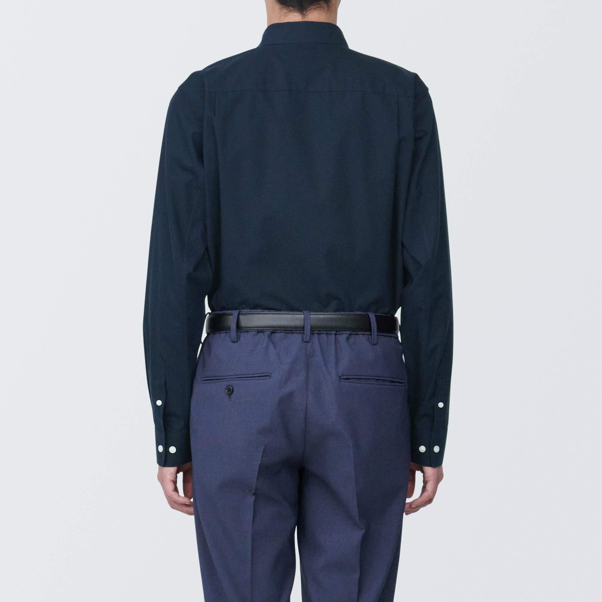 紳士　ノンアイロンカッタウェイカラー長袖シャツ