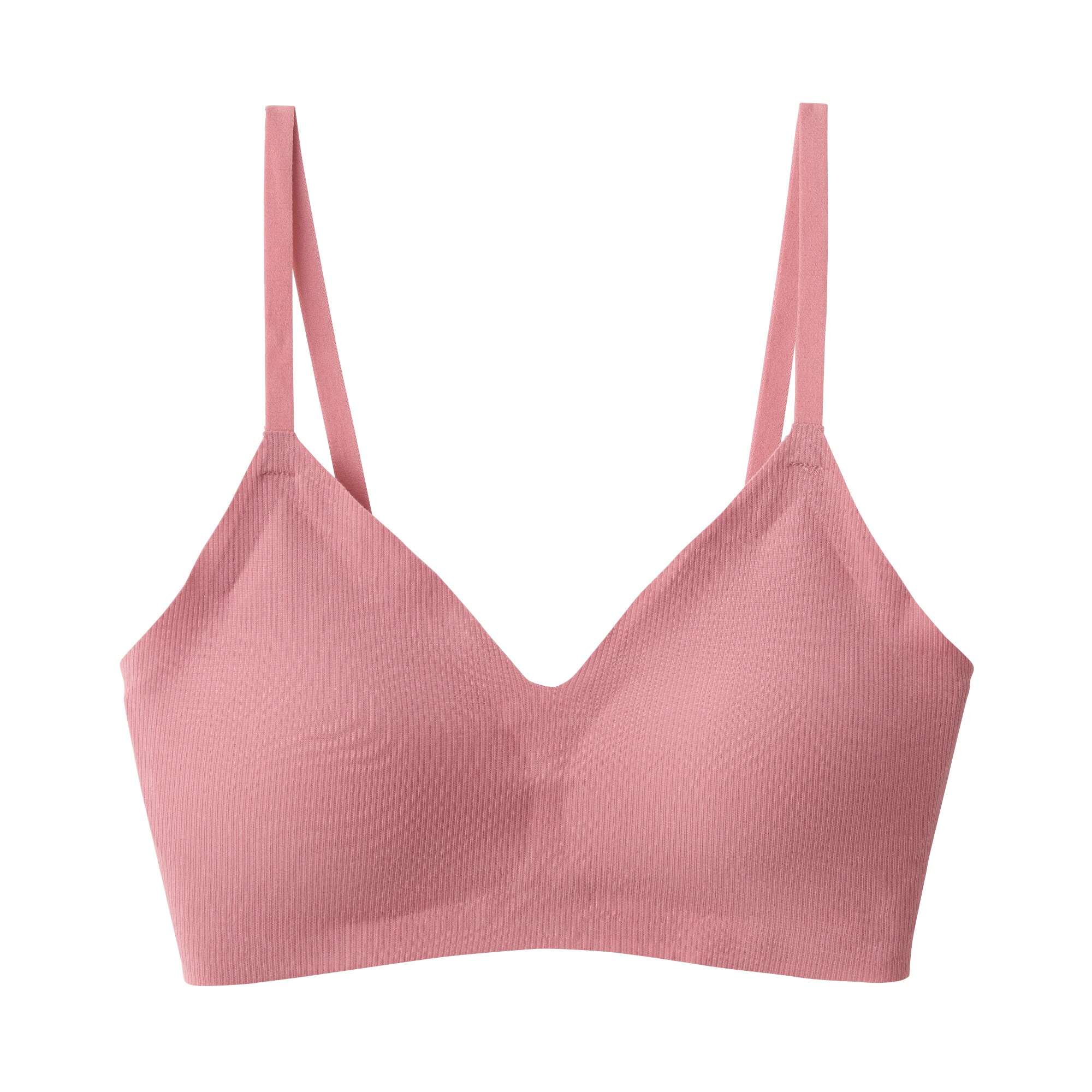 肌あたりがやさしいリブブラジャー