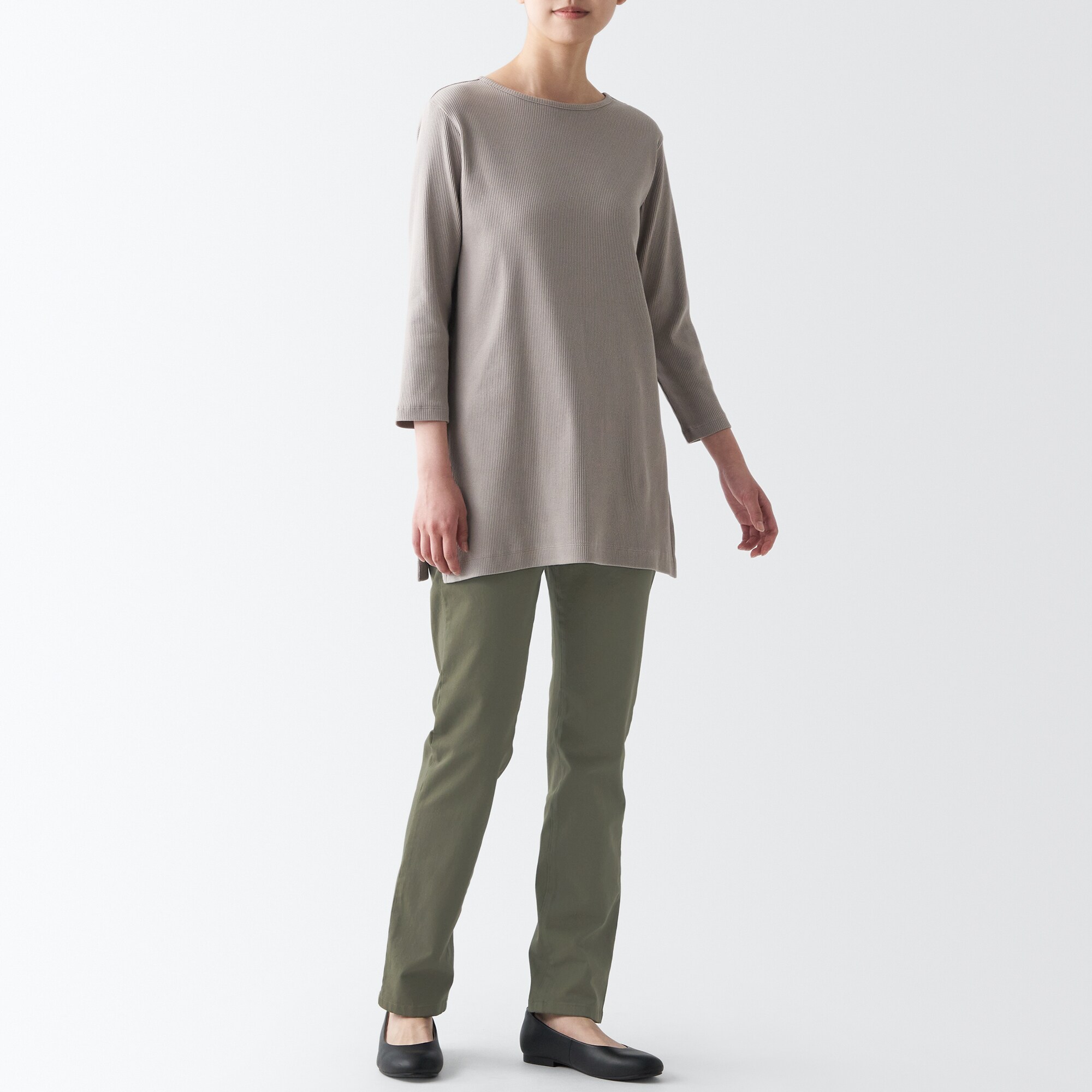 【スリム】縦横ストレッチチノスリムテーパードパンツ（股下７５ｃｍ）