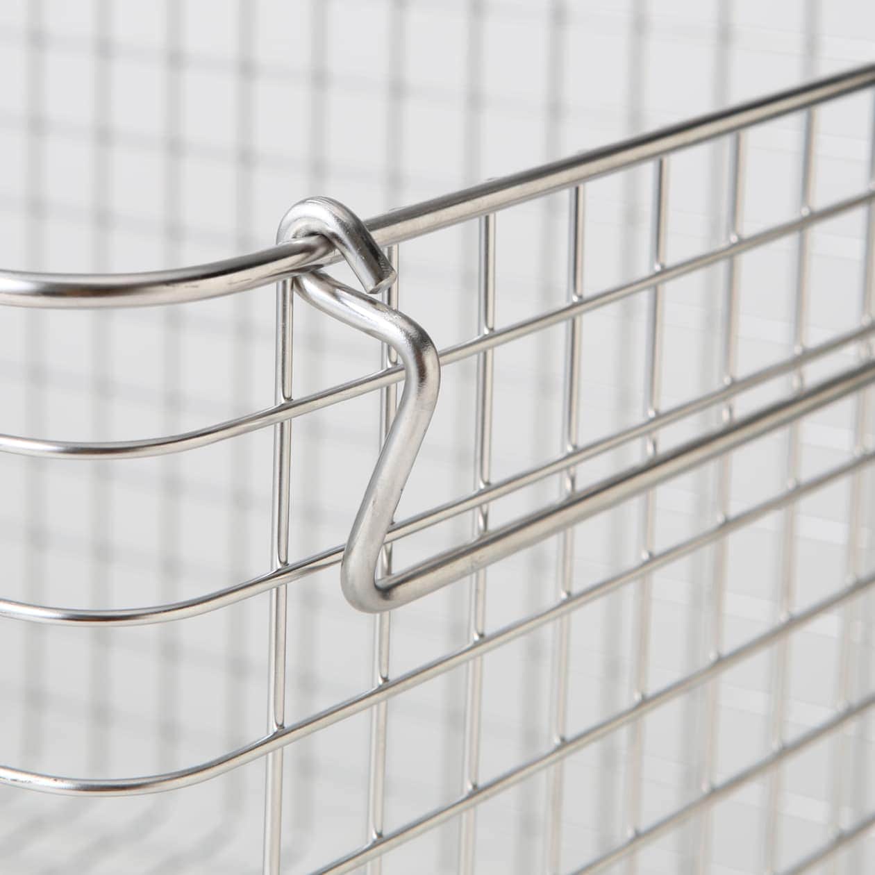 ステンレスワイヤーバスケット７　約幅５１×奥行３７×高さ２４ｃｍ