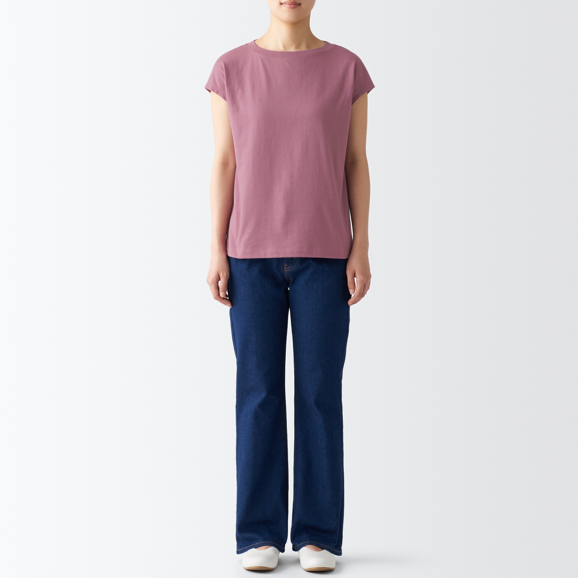 天竺編みフレンチスリーブＴシャツ