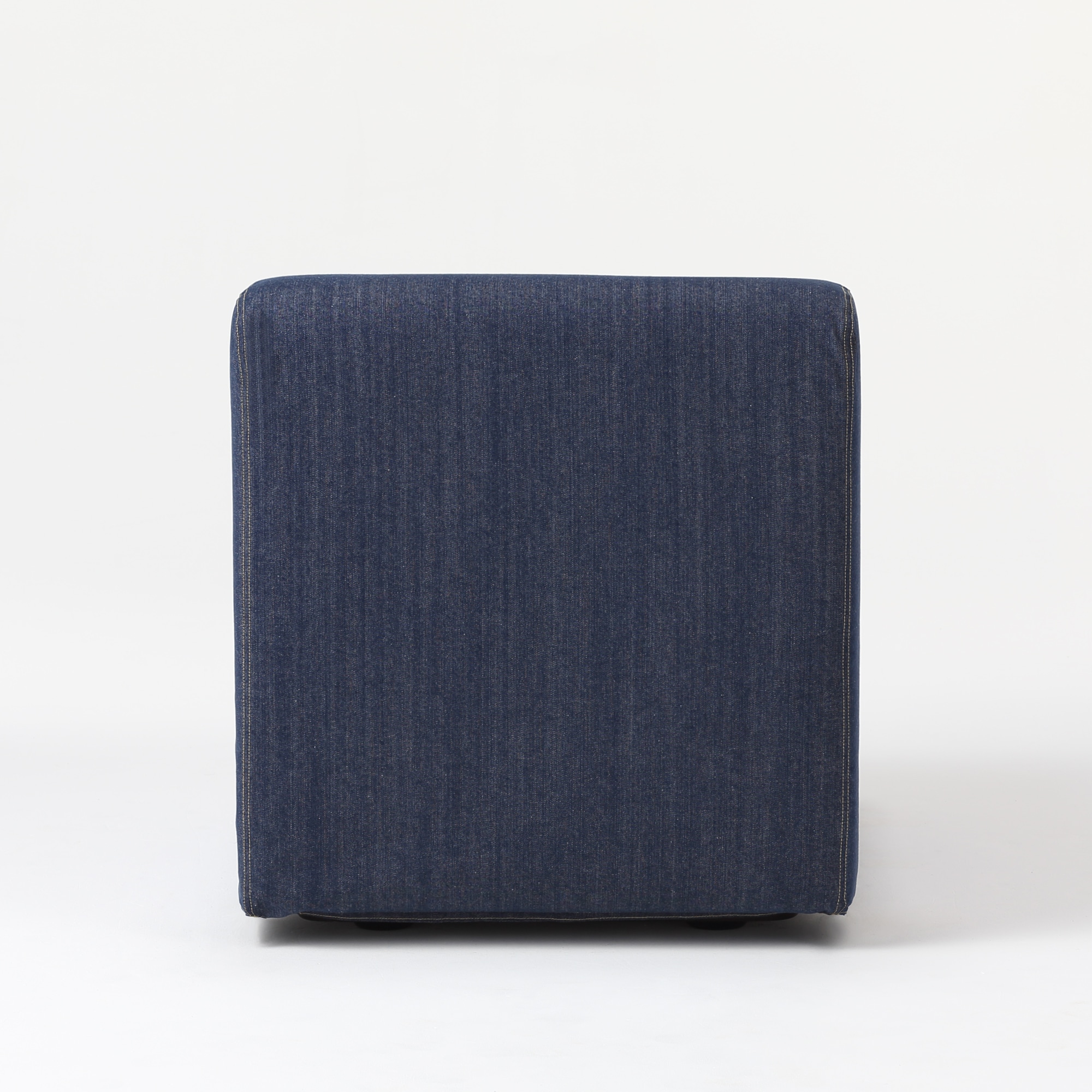 【カバー】綿デニムユニットソファアームレス小用カバー／ブルー