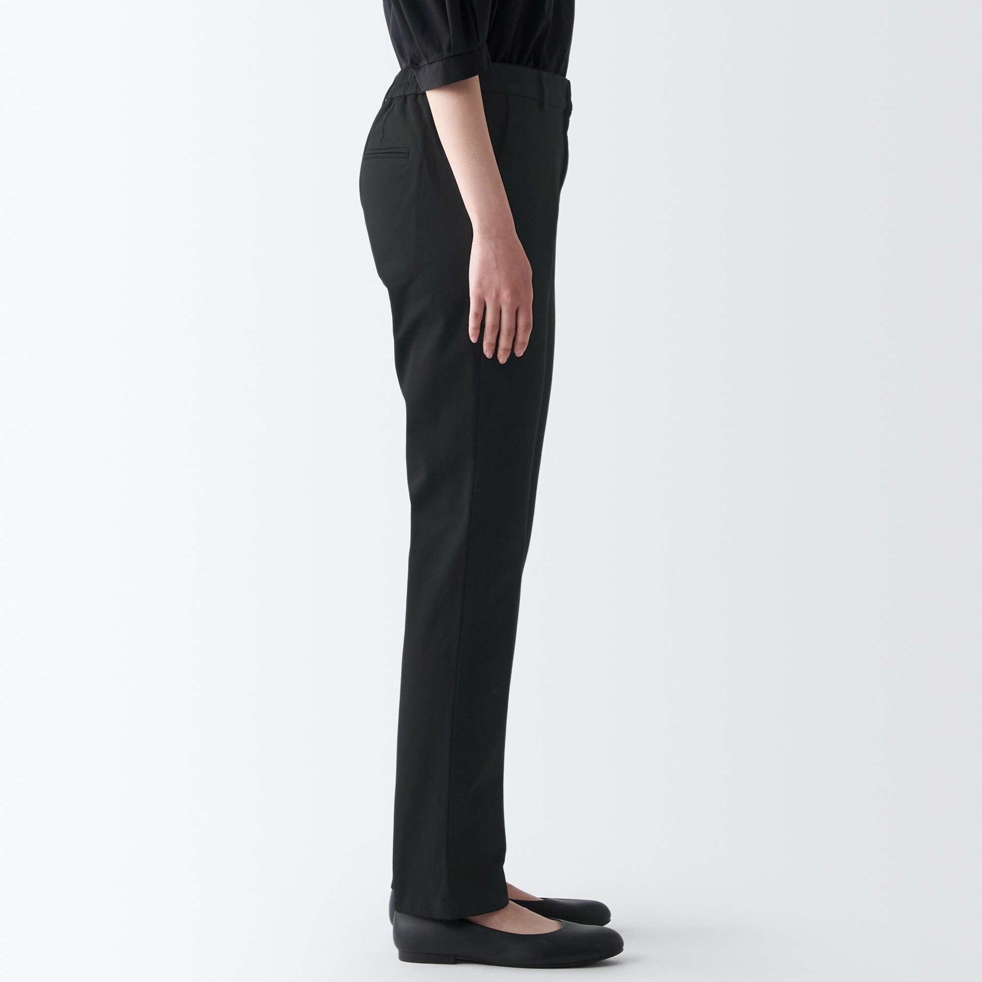 【スリム】縦横ストレッチチノスリムテーパードパンツ（股下７５ｃｍ）