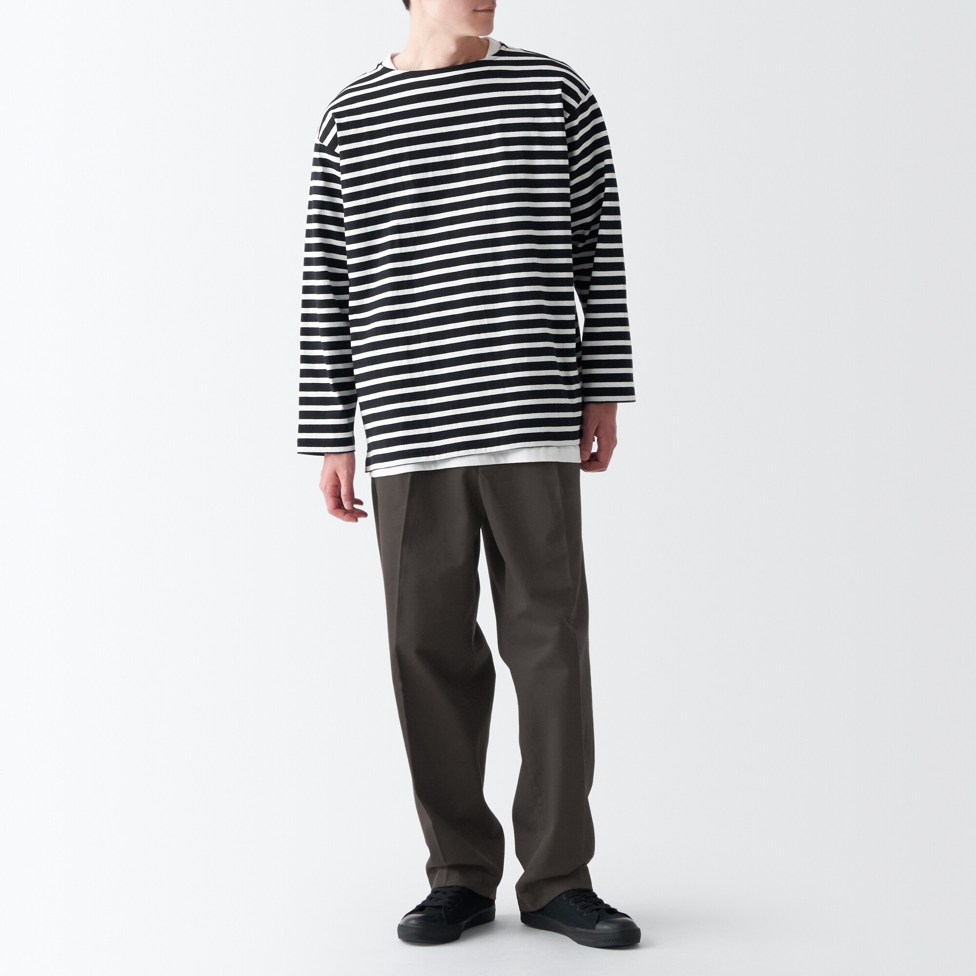 【ワイド】チノタックワイドパンツ