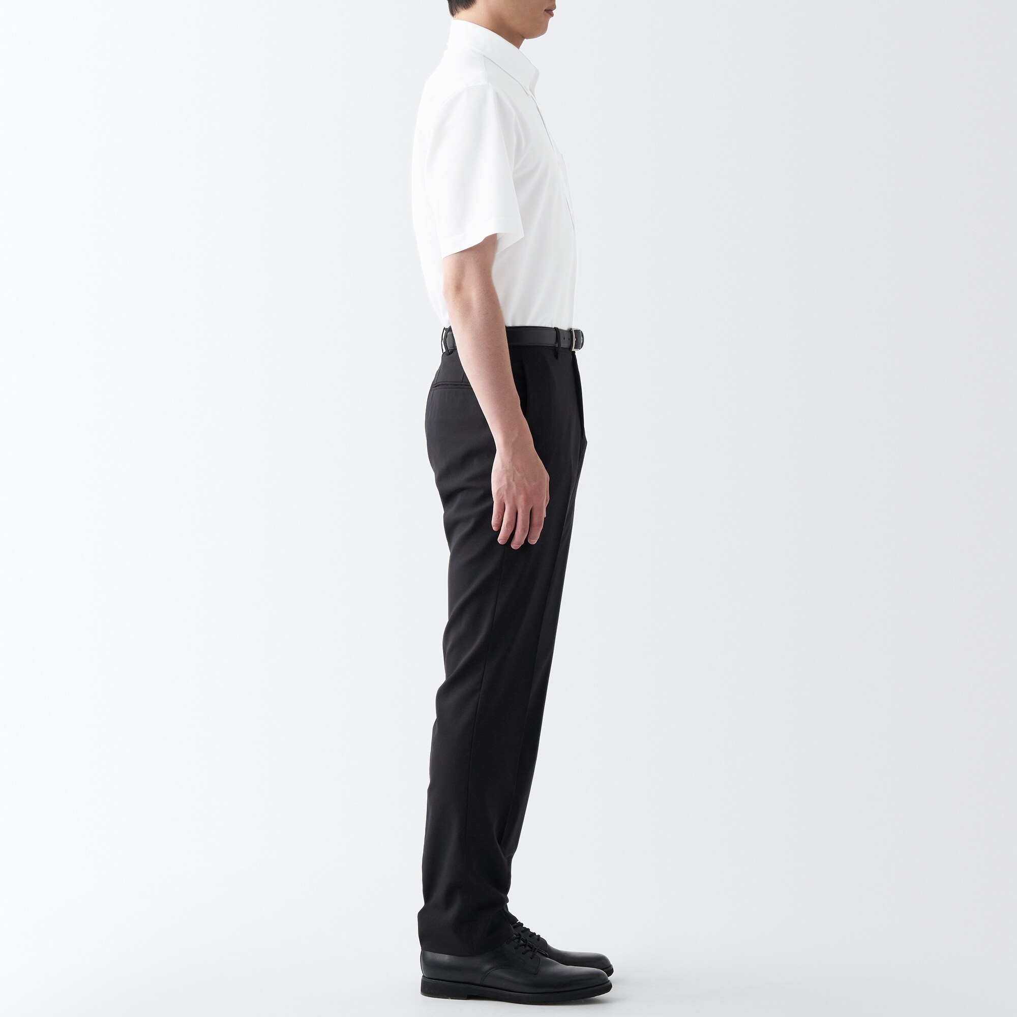 ノンアイロンジャージーボタンダウン半袖シャツ