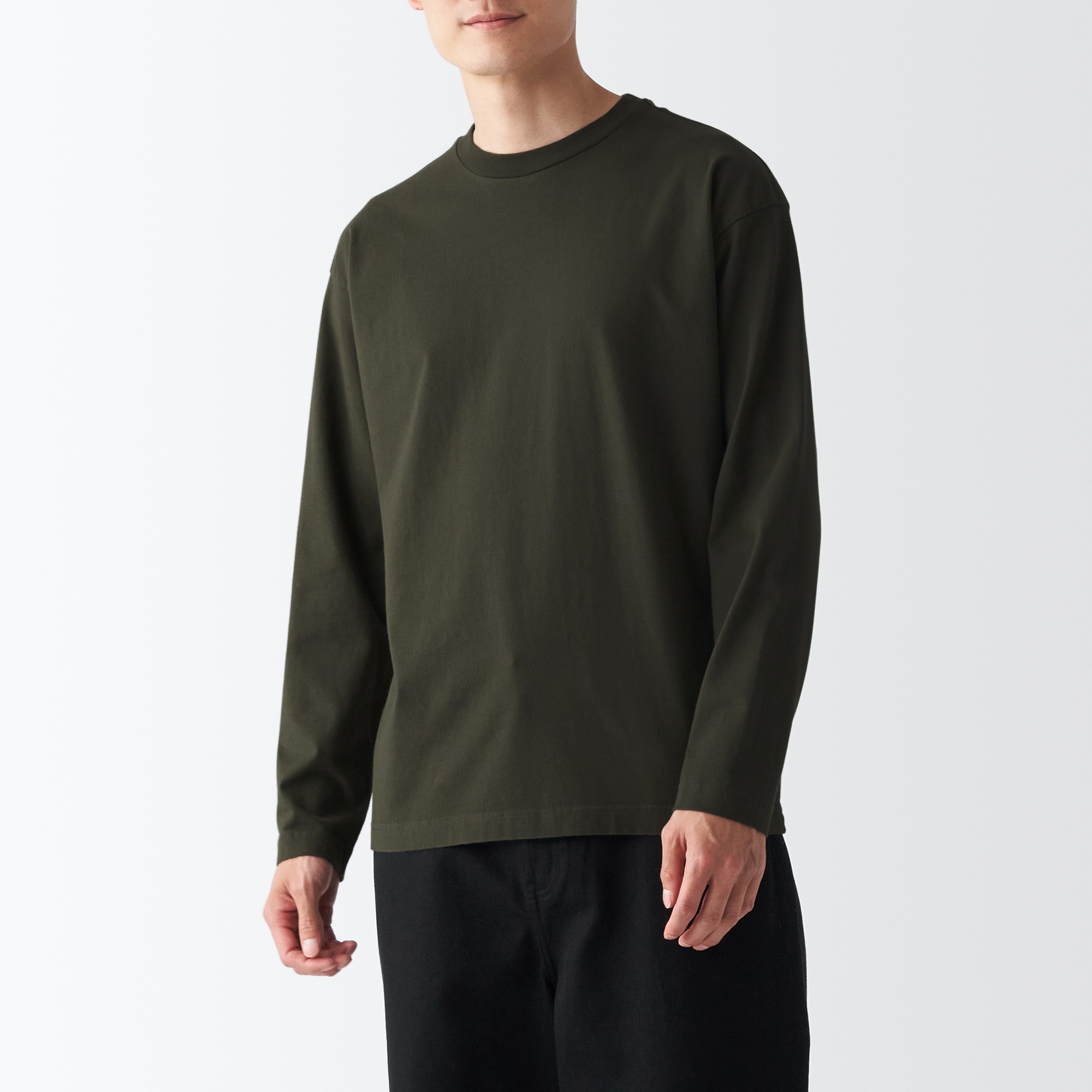 起毛クルーネック長袖Ｔシャツ