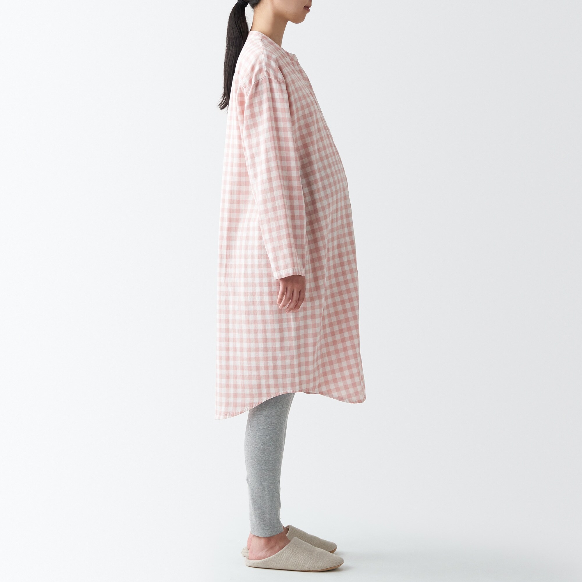 脇に縫い目のない　二重ガーゼパジャマ（マタニティ）