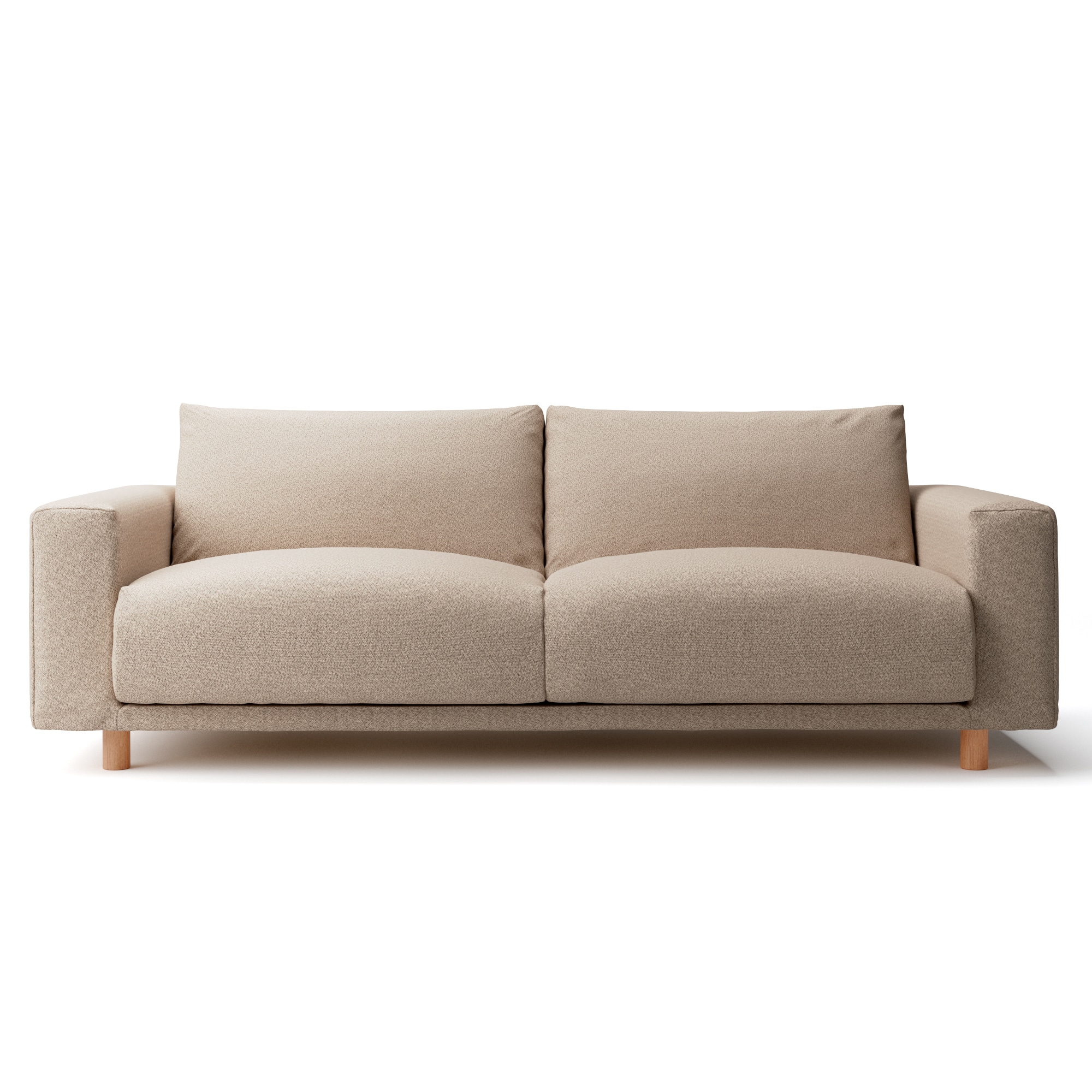 【カバー】綿太番手ソファ本体・３シーター・フェザー・ポケットコイル用カバー／ＢＥ