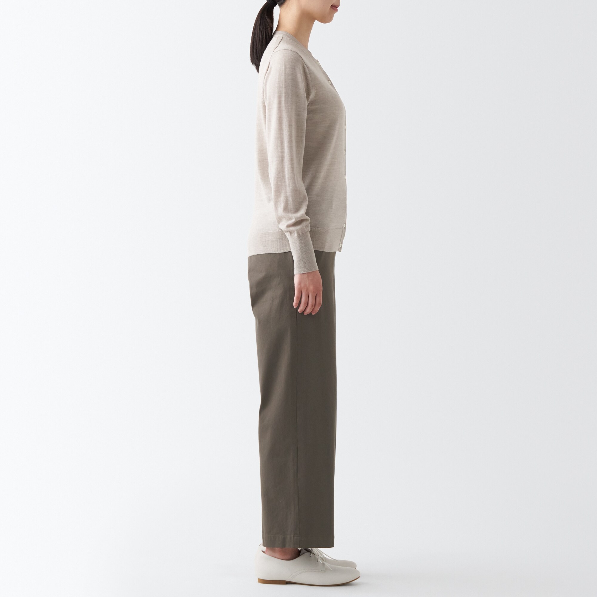 縦横ストレッチチノワイドパンツ（股下６６～７０ｃｍ）新サイズ対応