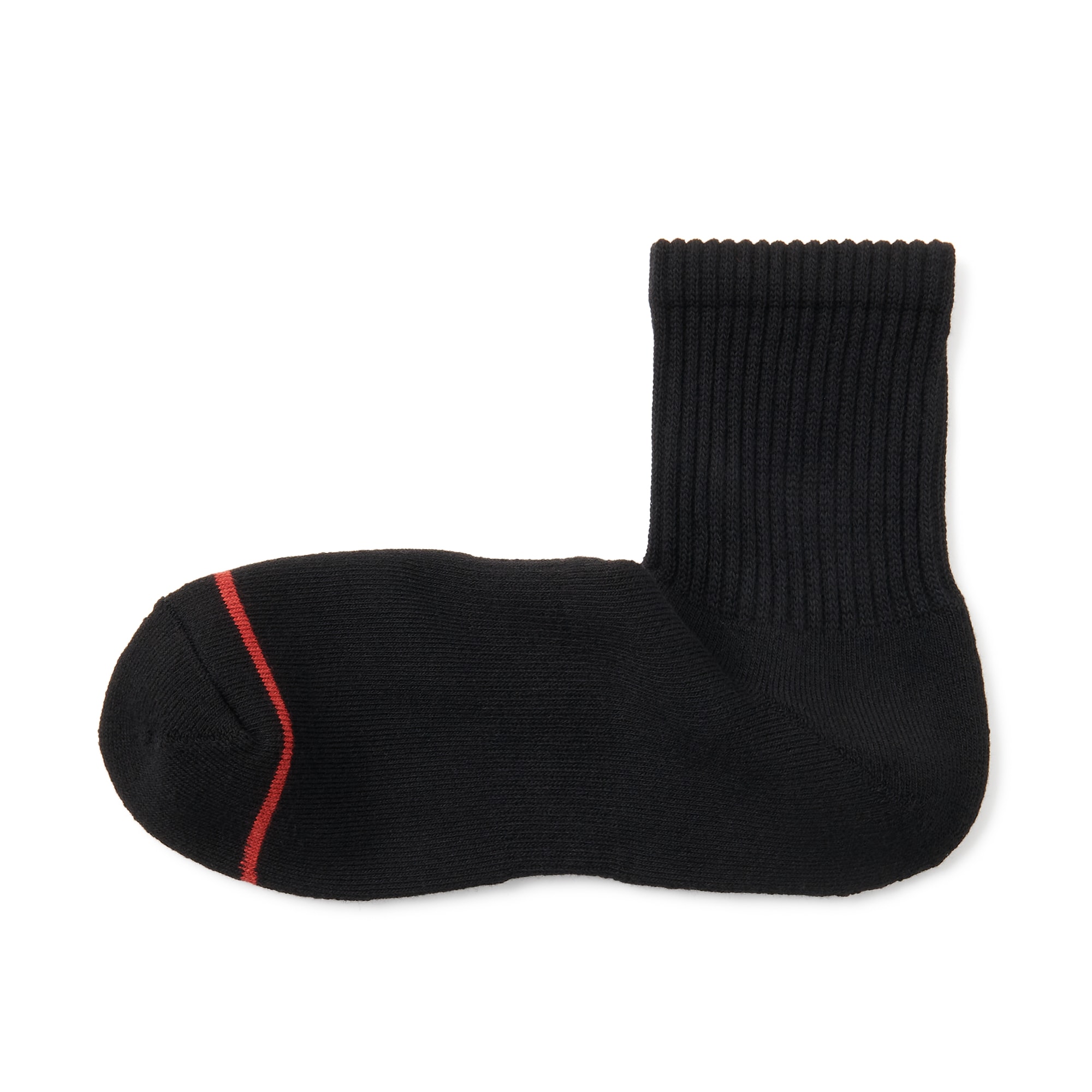 足なり直角　あったか綿　厚手ショート丈靴下（ウール入り／紳士）