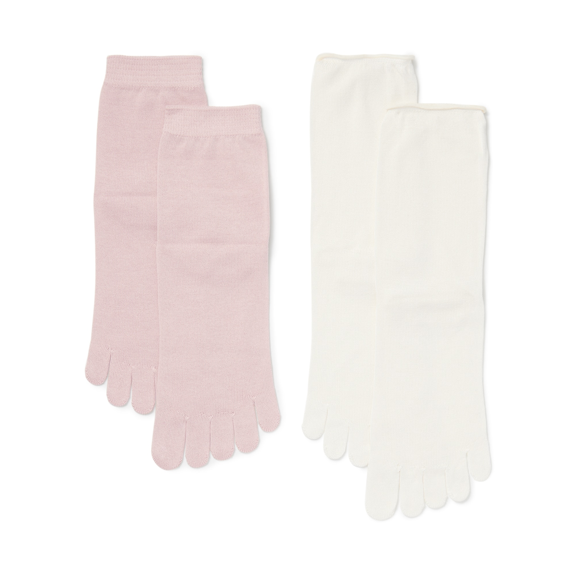 足なり直角　重ね履き　２足組５本指靴下（婦人）