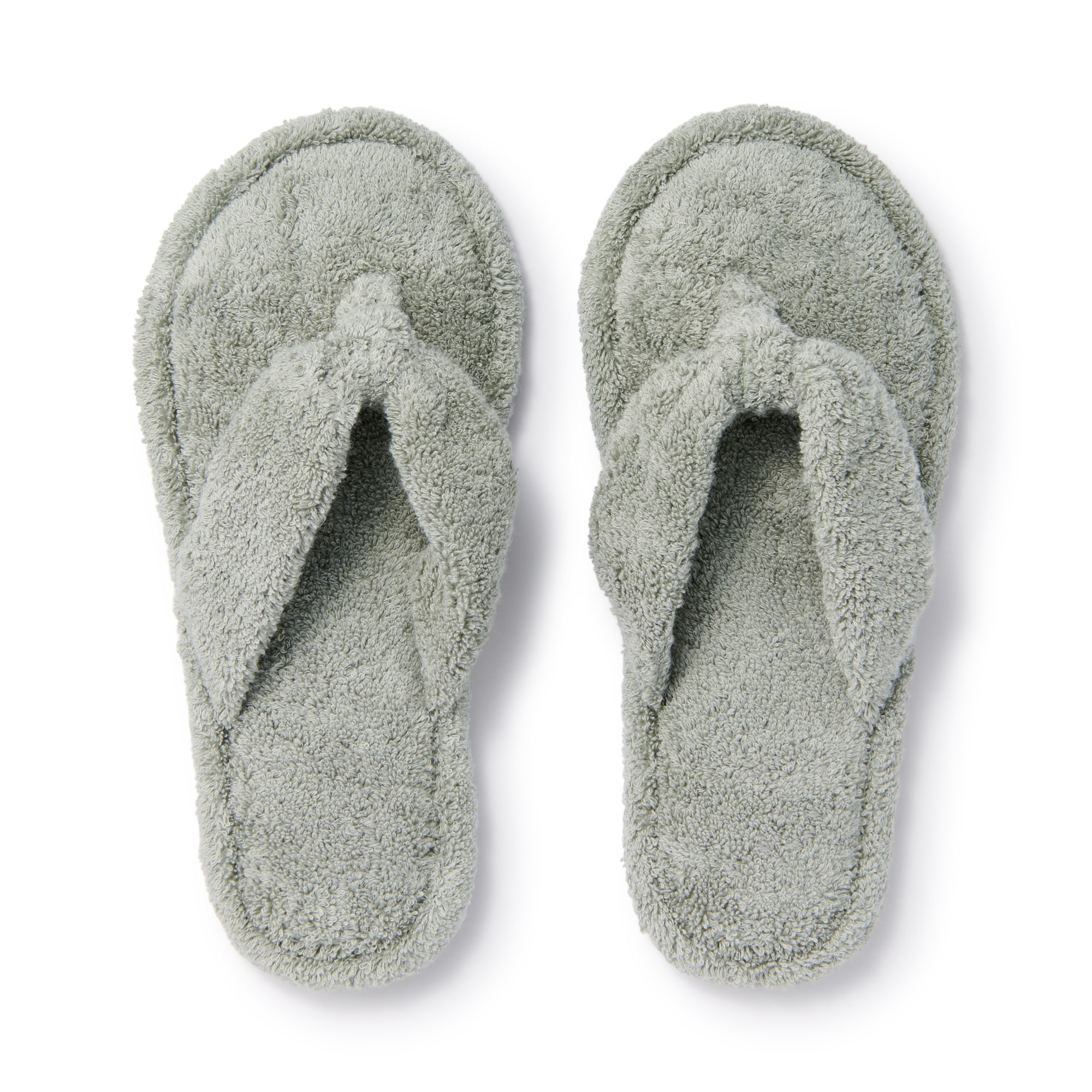 洗える綿パイルスリッパ・鼻緒　Ｍ～ＸＬ